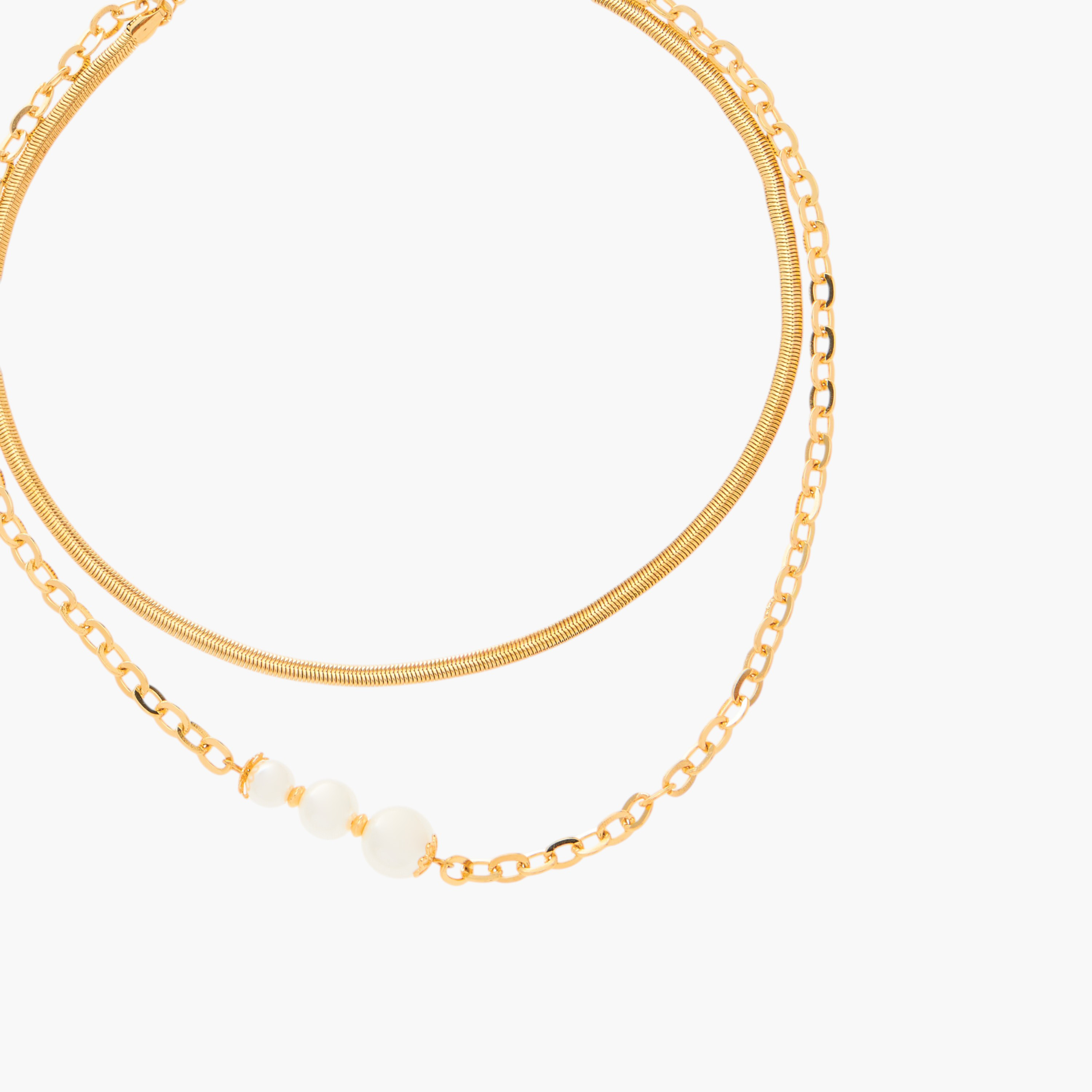 عقد بطبقتين مزين باللؤلؤ بمشبك إغلاق-women-watchesandjewellery-jewellery-necklacesandpendants-image-3