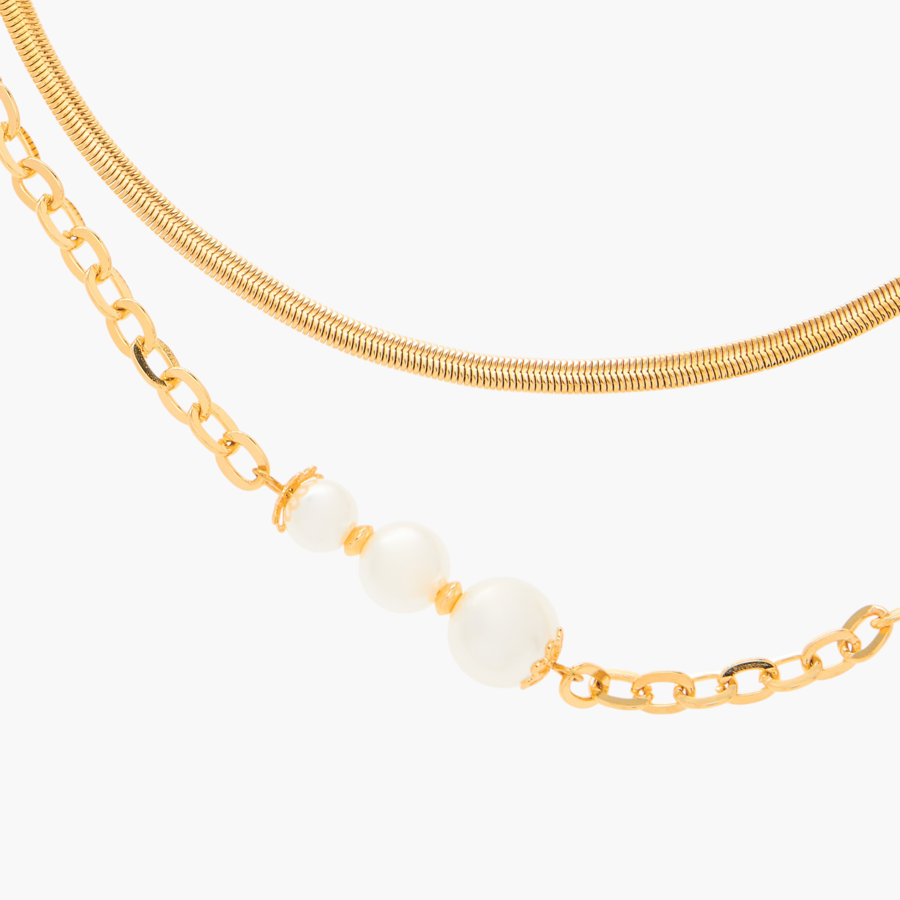 عقد بطبقتين مزين باللؤلؤ بمشبك إغلاق-women-watchesandjewellery-jewellery-necklacesandpendants-image-5