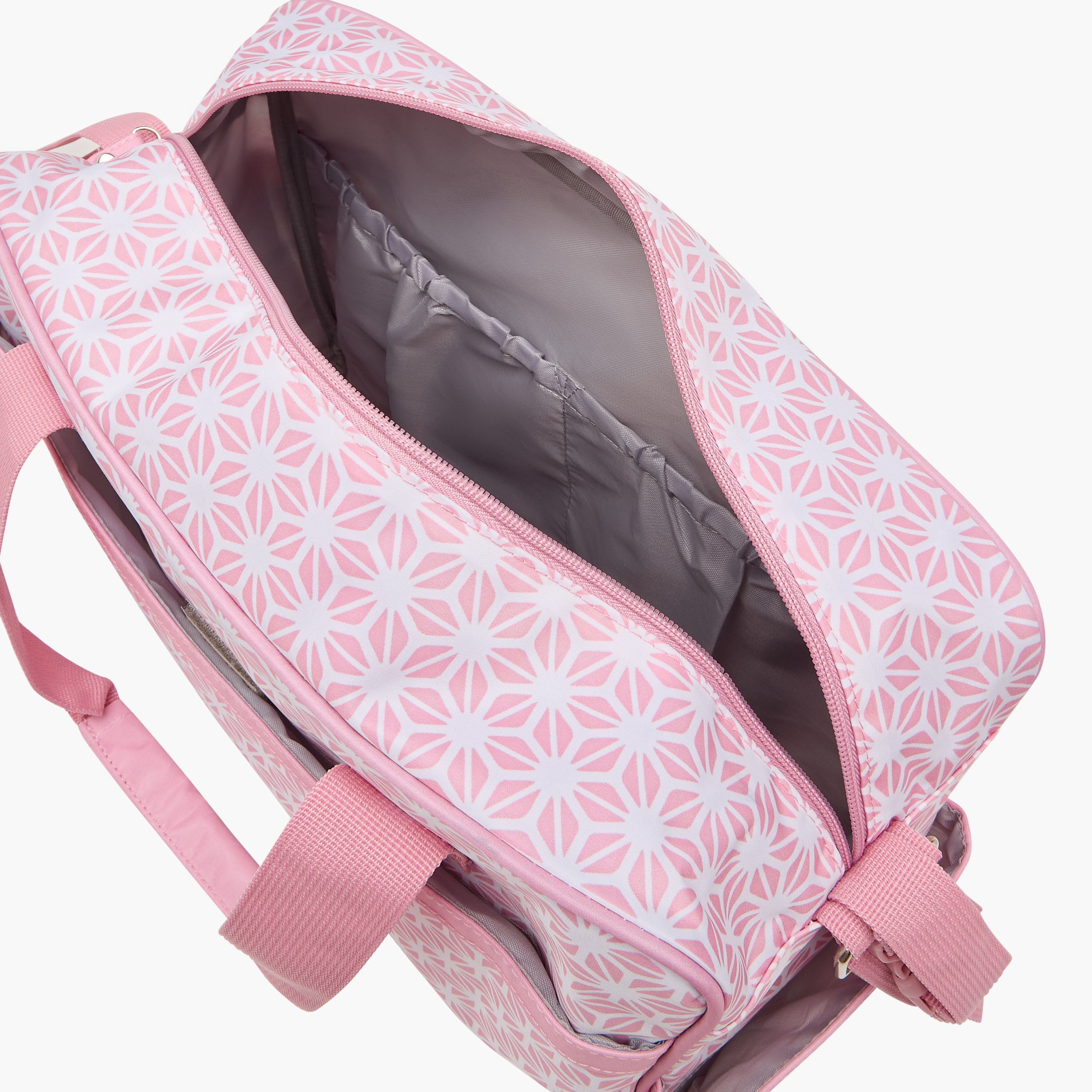 Juniors Printed Diaper Bag with Zip Closure and Double Handles-baby-diapering-diaperbags-image-10