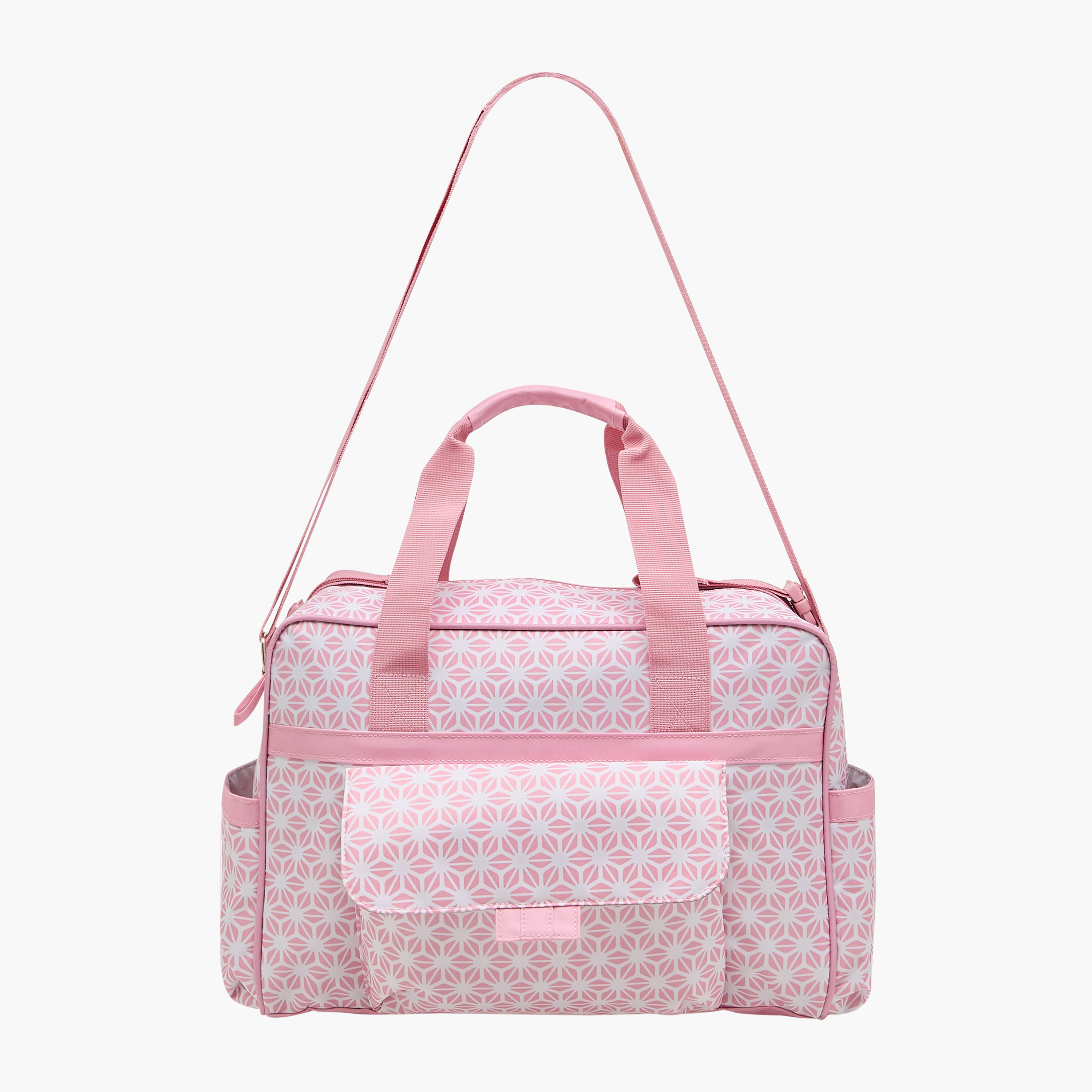 Juniors Printed Diaper Bag with Zip Closure and Double Handles-baby-diapering-diaperbags-image-3