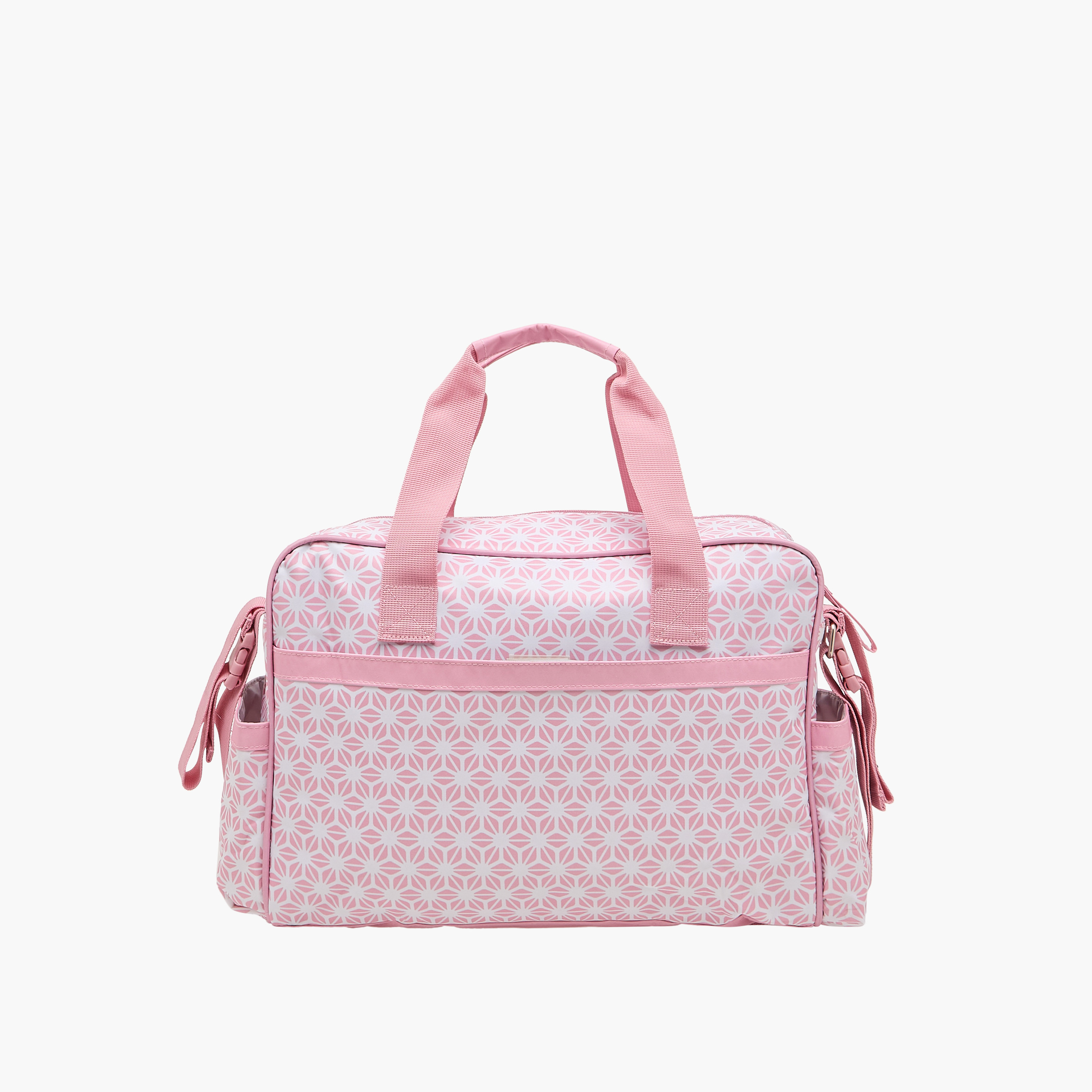 Juniors Printed Diaper Bag with Zip Closure and Double Handles-baby-diapering-diaperbags-image-5