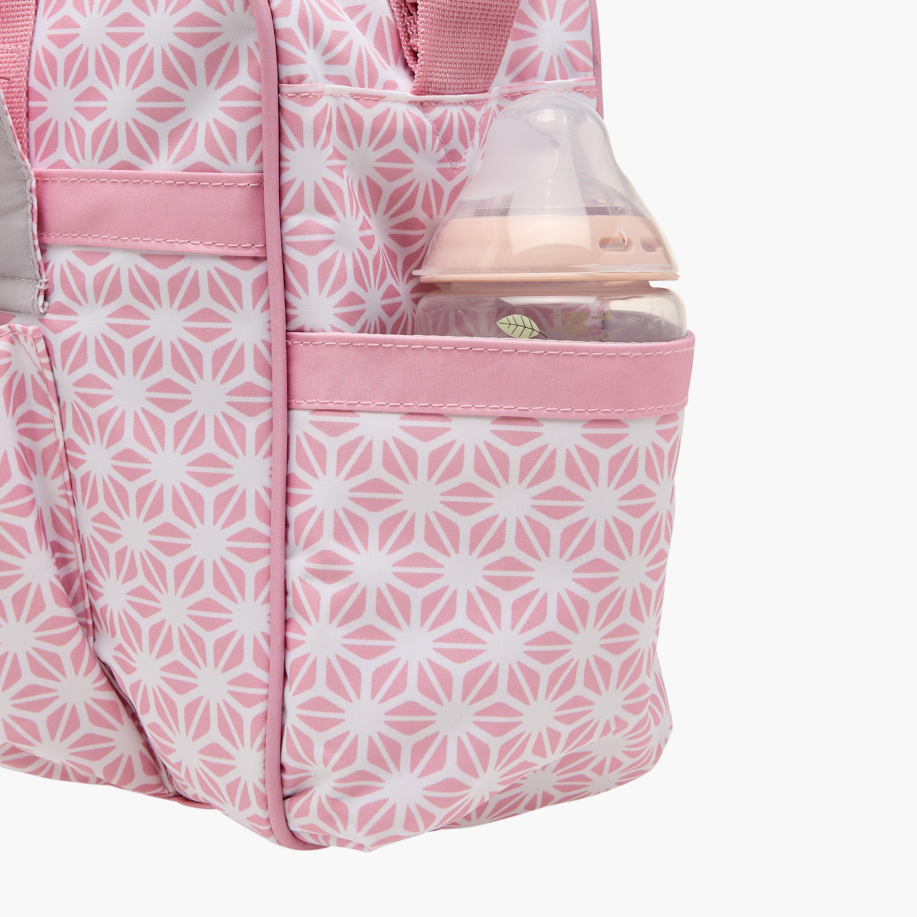 Juniors Printed Diaper Bag with Zip Closure and Double Handles-baby-diapering-diaperbags-image-8