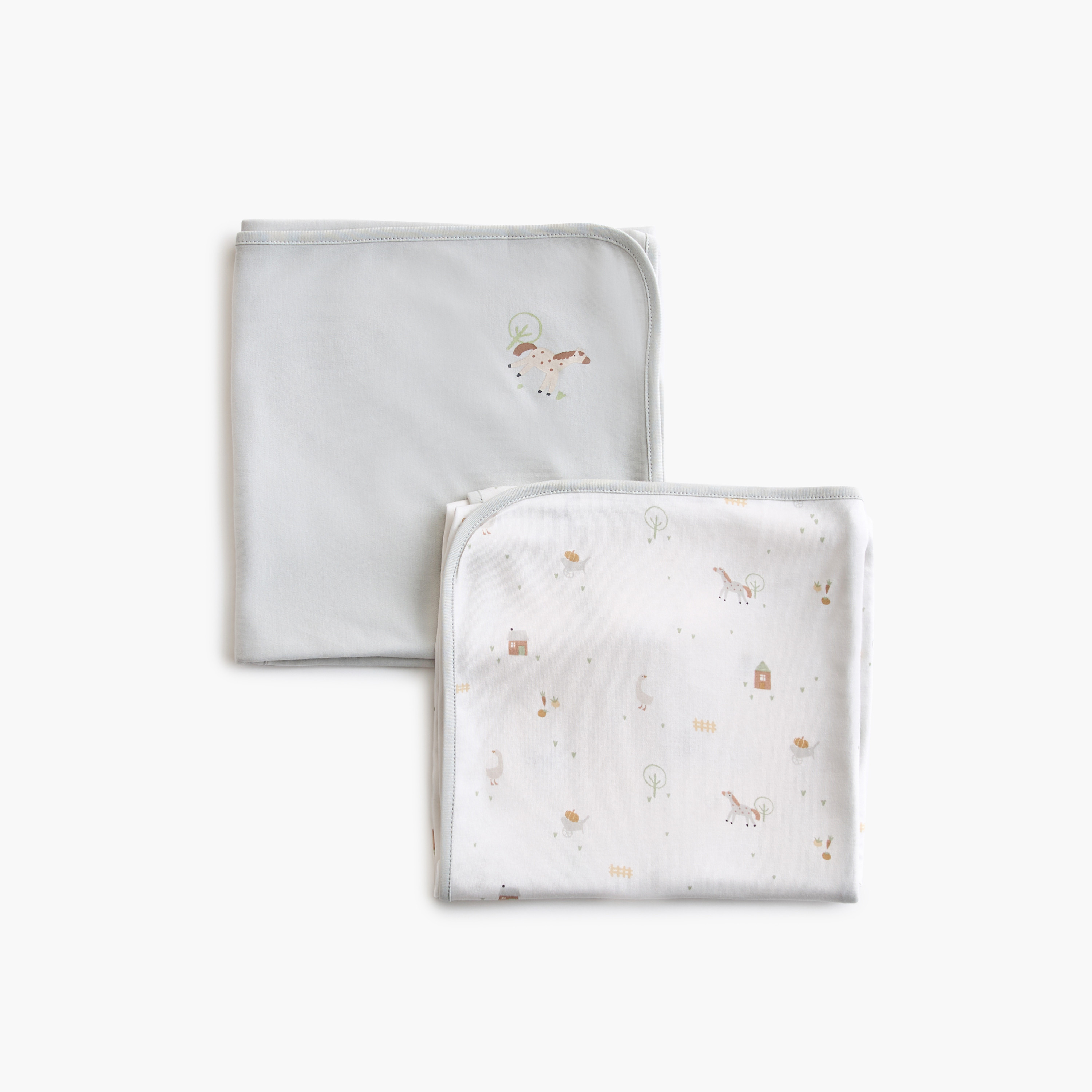 Juniors 2-Piece Horse Print Receiving Blanket Set-baby-nursery-blanketsandswaddles-receivingblankets-image-3