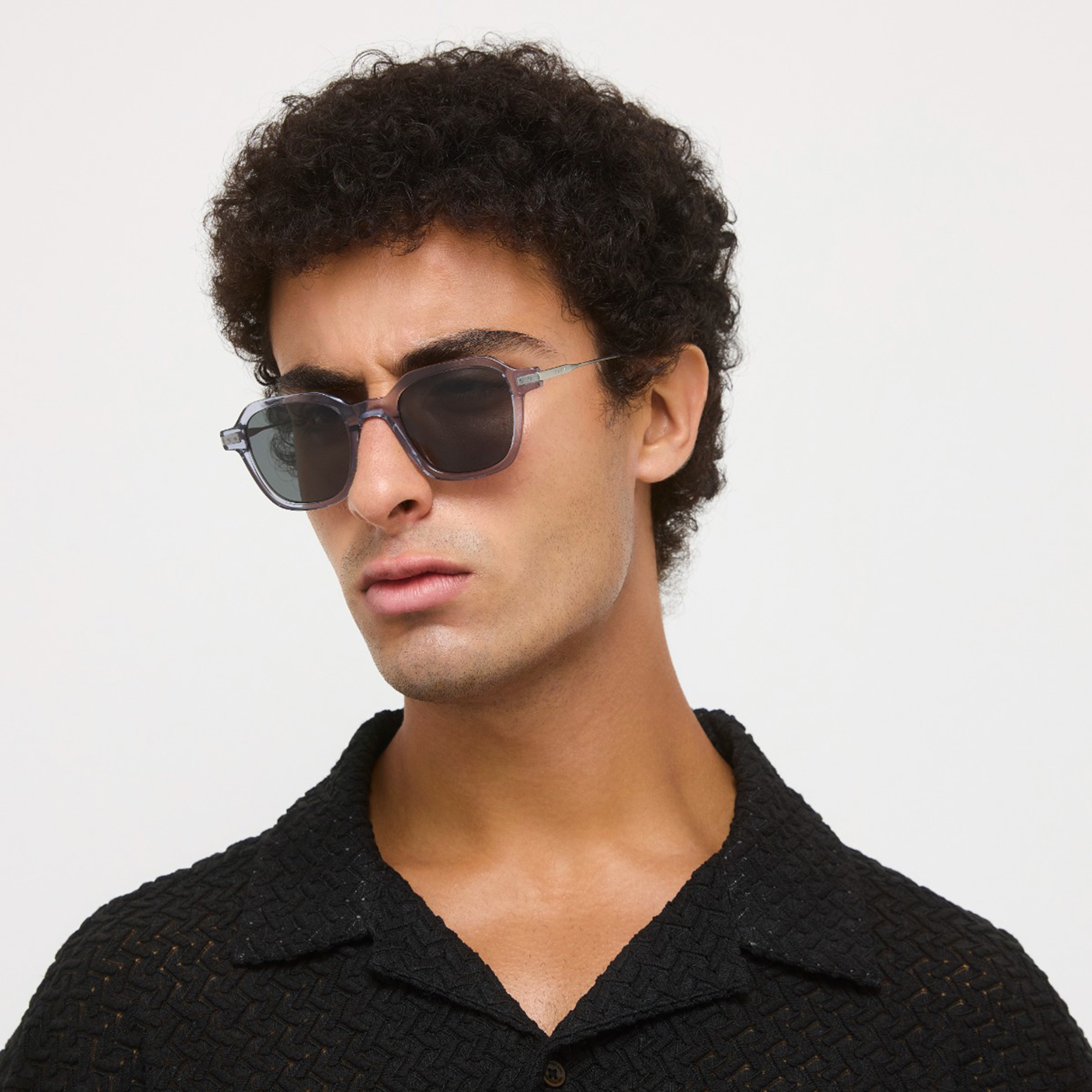 30صندايز-  نظارة شمسية هندسية سوداء   48 مم 30S-000408-0701-men-sunglasses-image-4