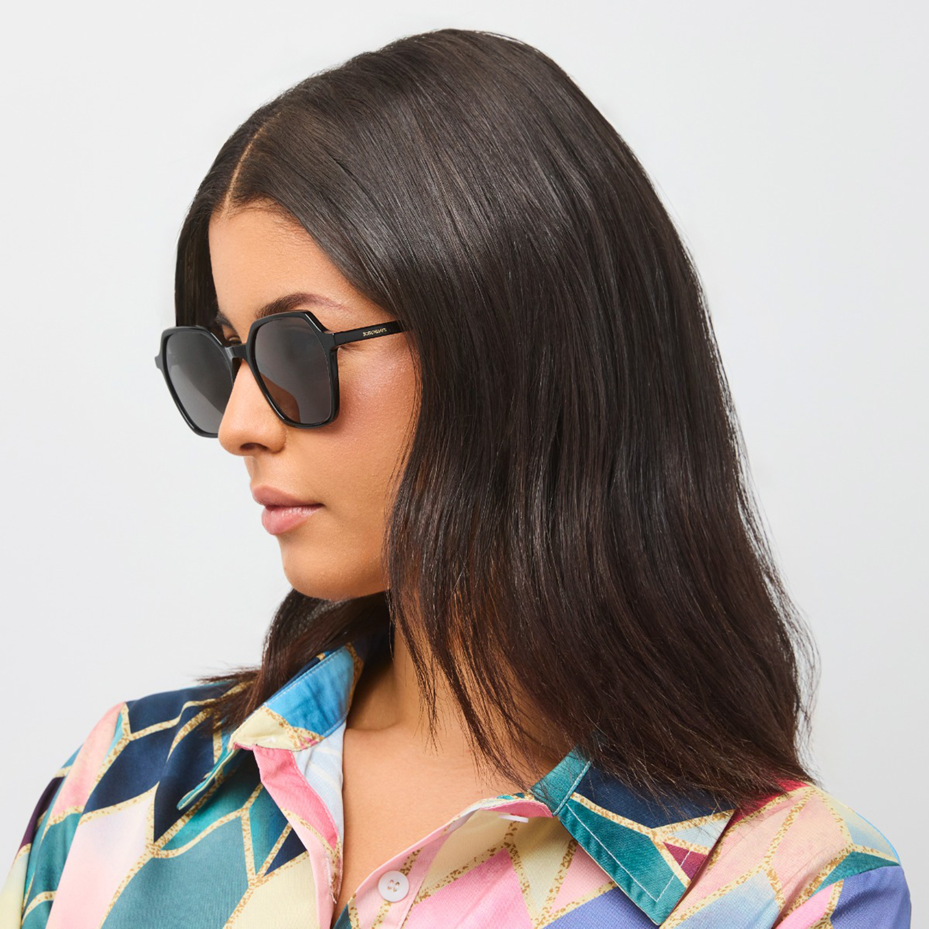 30صندايز-  نظارة شمسية هندسية سوداء   53 مم 30S-000413-0101-women-sunglasses-image-4