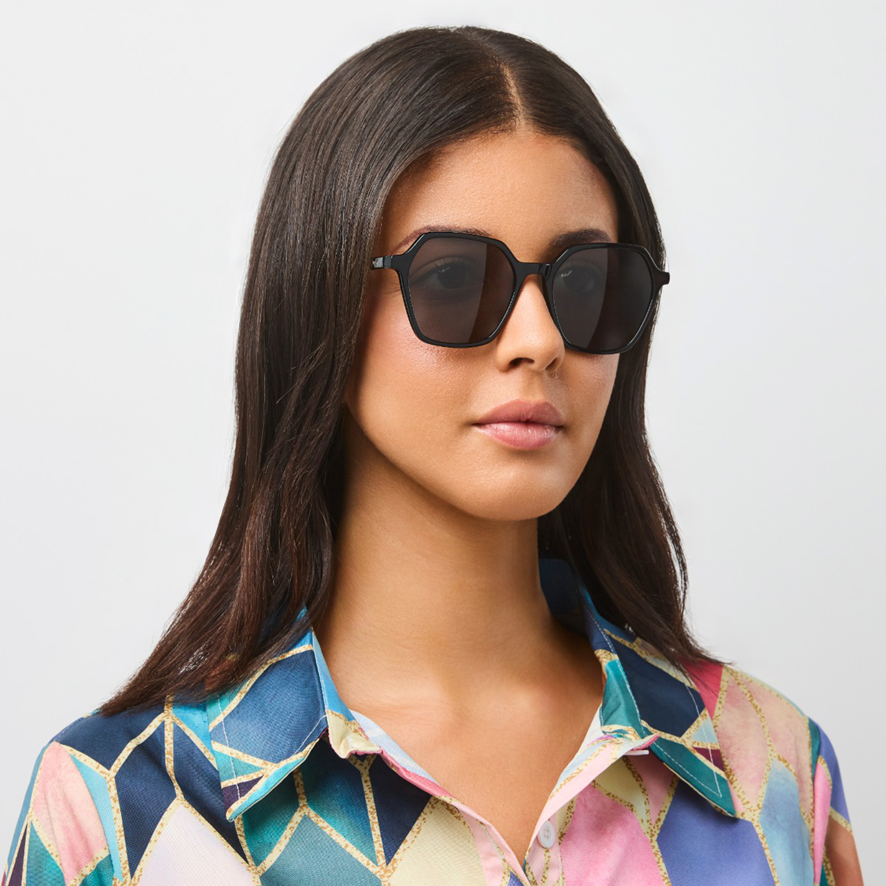 30صندايز-  نظارة شمسية هندسية سوداء   53 مم 30S-000413-0101-women-sunglasses-image-5