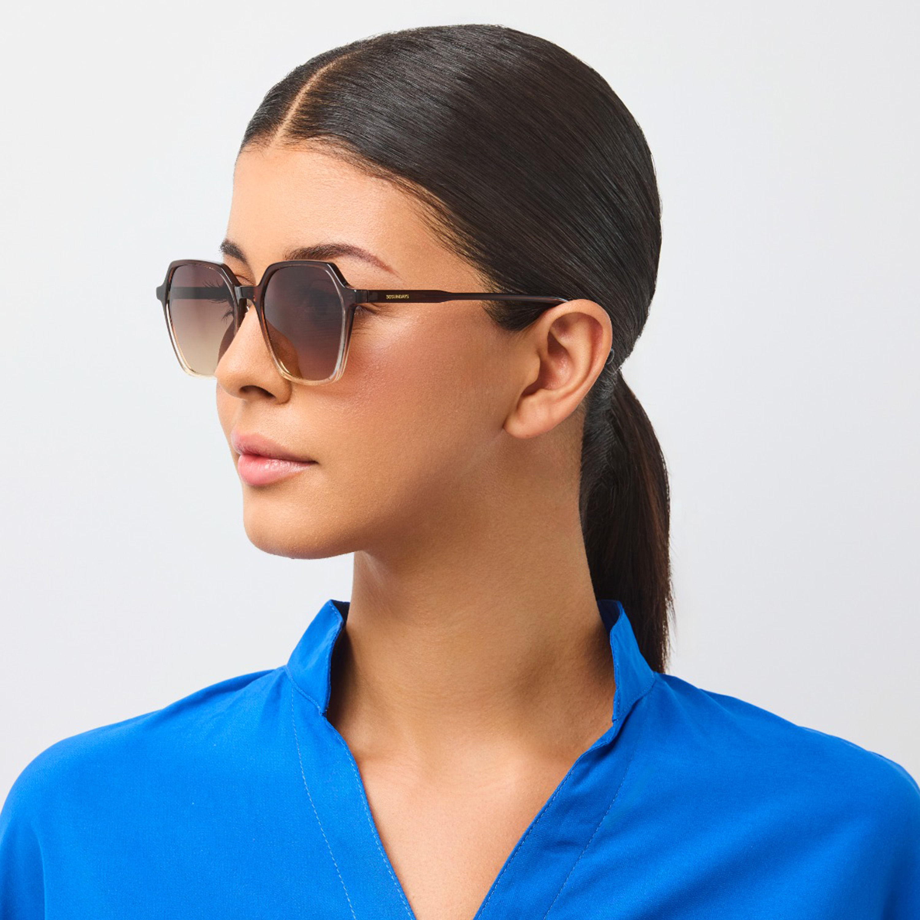 30Sundays 53MM Brown Geometric Sunglasses 30S-000413-0404-women-sunglasses-image-4
