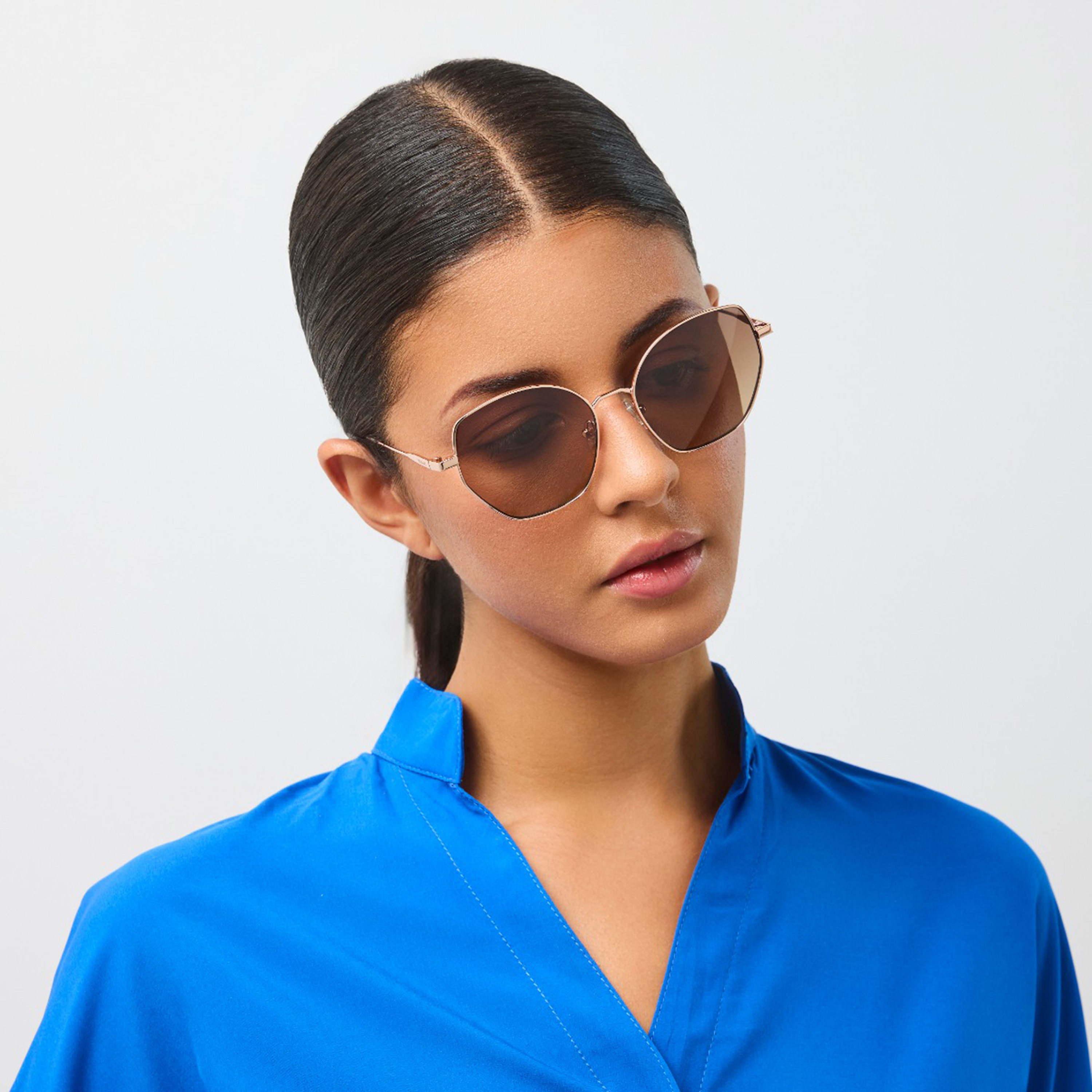 30Sundays 54MM Brown Geometric Sunglasses 30S-000415-2304-women-sunglasses-image-5