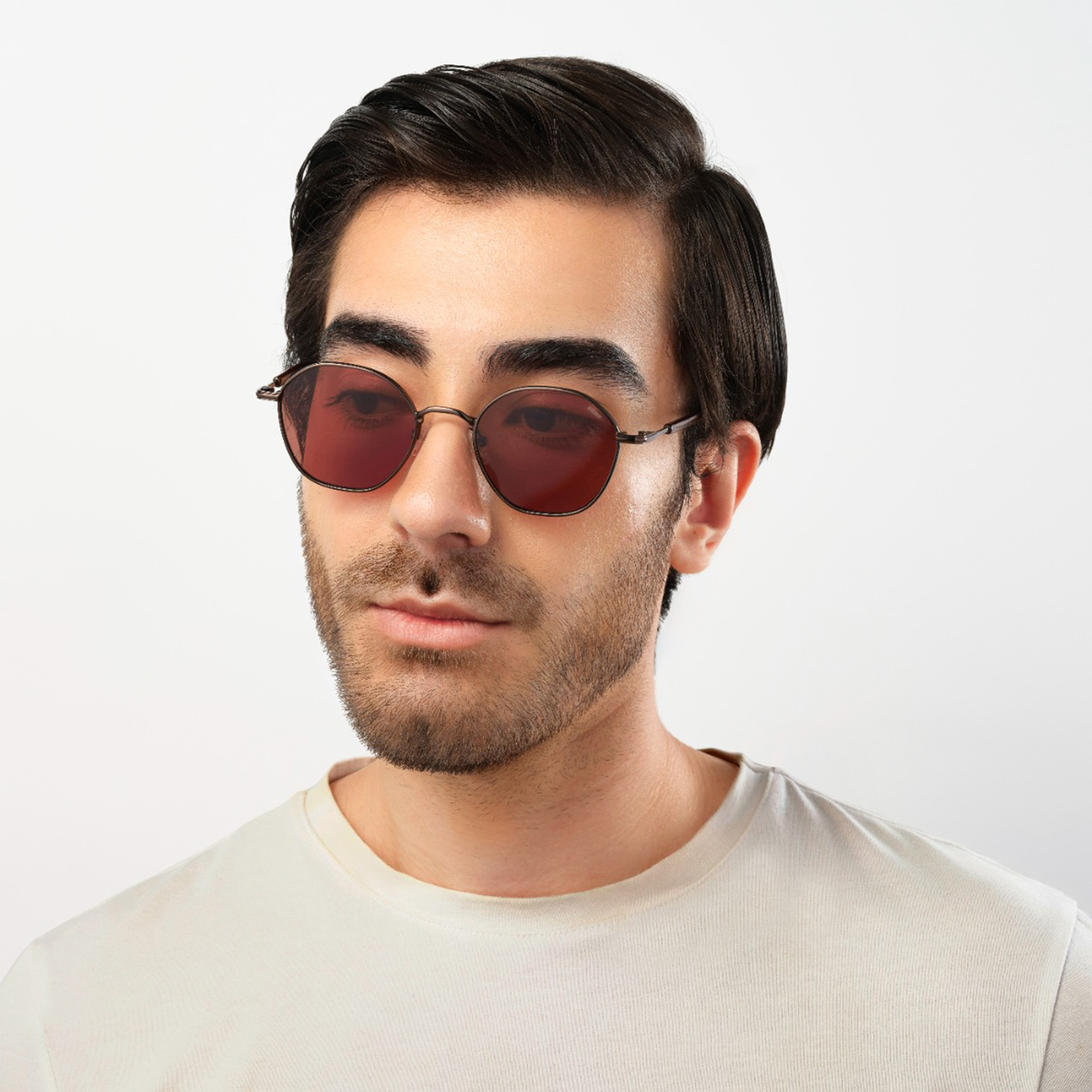 بلاك آوت-  نظارات شمسية هندسية بنية اللون   48 مم BLA-000282-0404-men-sunglasses-image-4