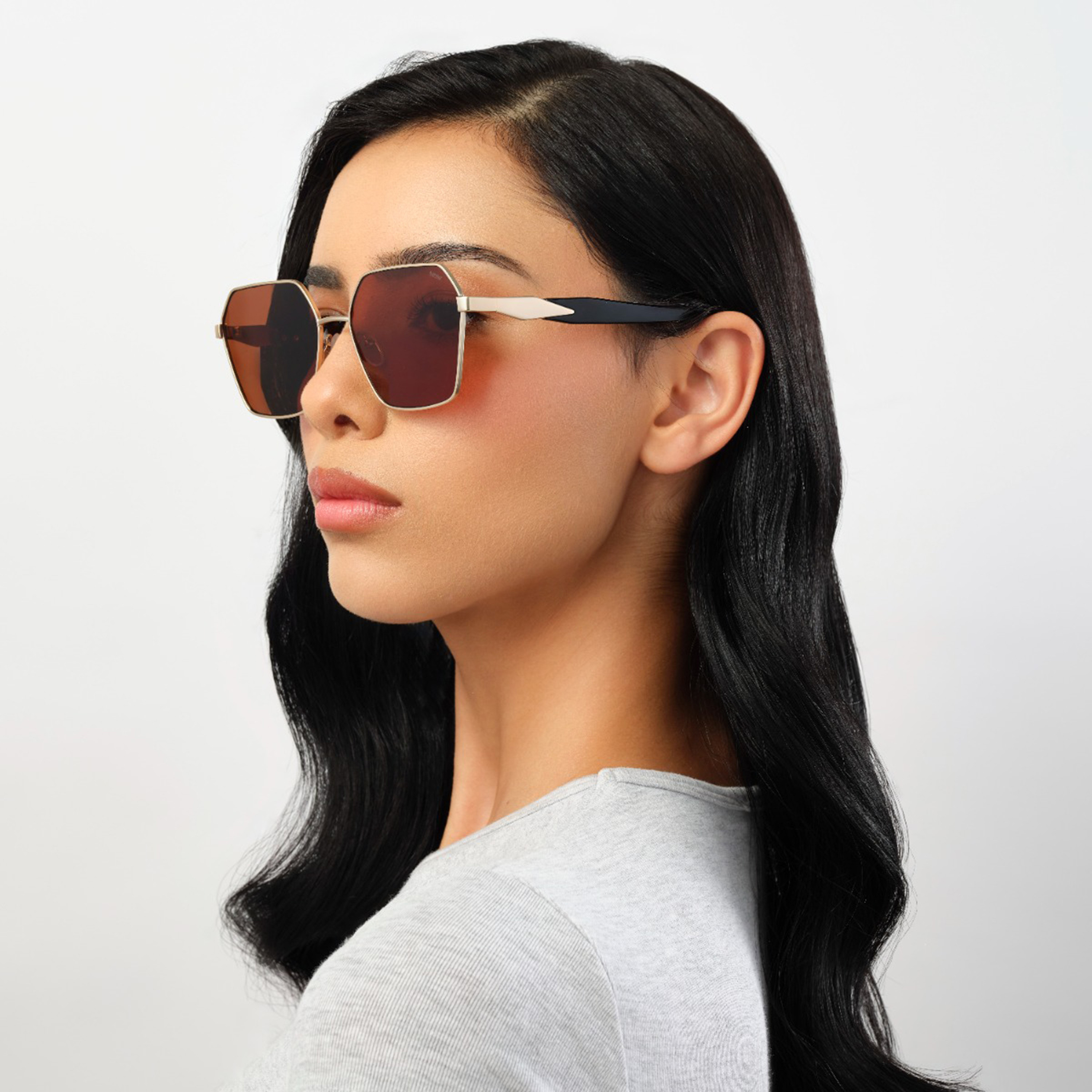بلاك آوت-  نظارة شمسية هندسية بنية   56 مم BLA-000312-2904-women-sunglasses-image-4