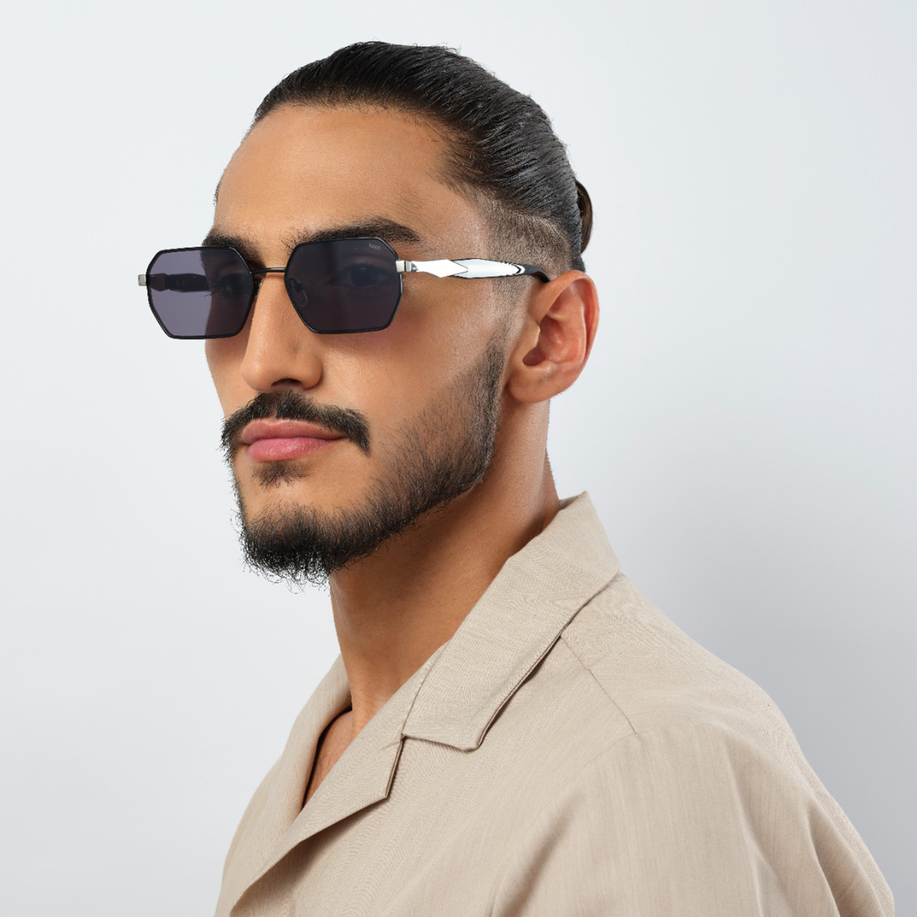 بلاك آوت-  نظارة شمسية هندسية رمادية   56 مم BLA-000313-0107-men-sunglasses-image-5