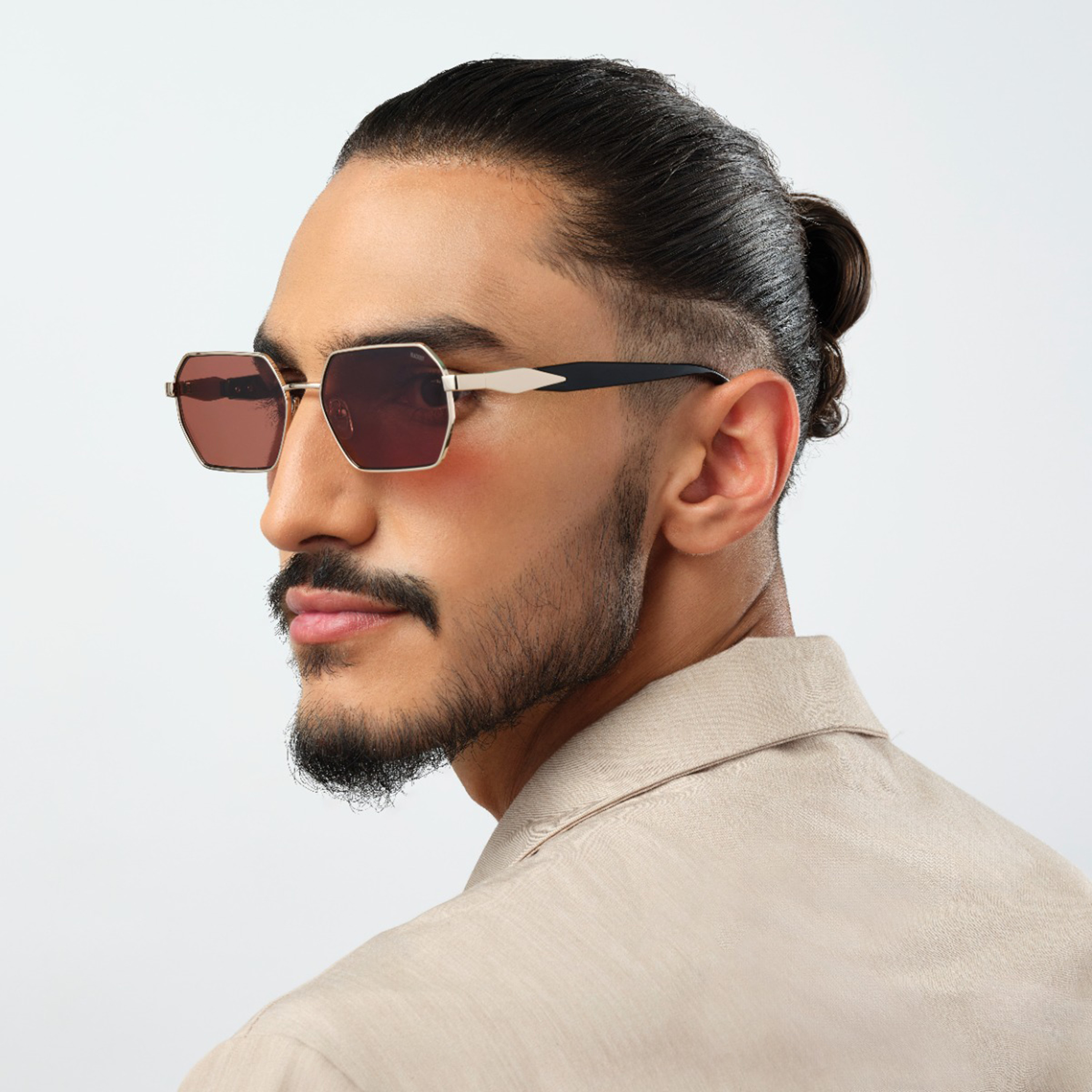 BlackOut 56MM Brown Geometric Sunglasses BLA-000313-2904-men-sunglasses-image-4