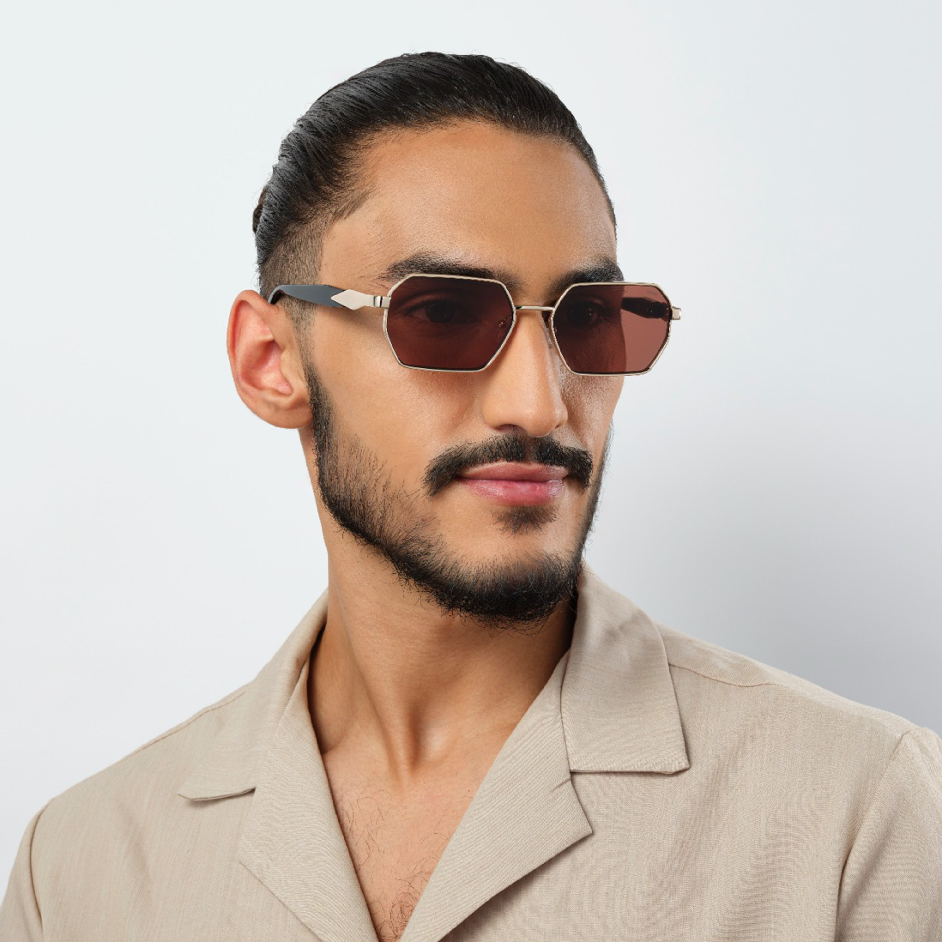 BlackOut 56MM Brown Geometric Sunglasses BLA-000313-2904-men-sunglasses-image-5