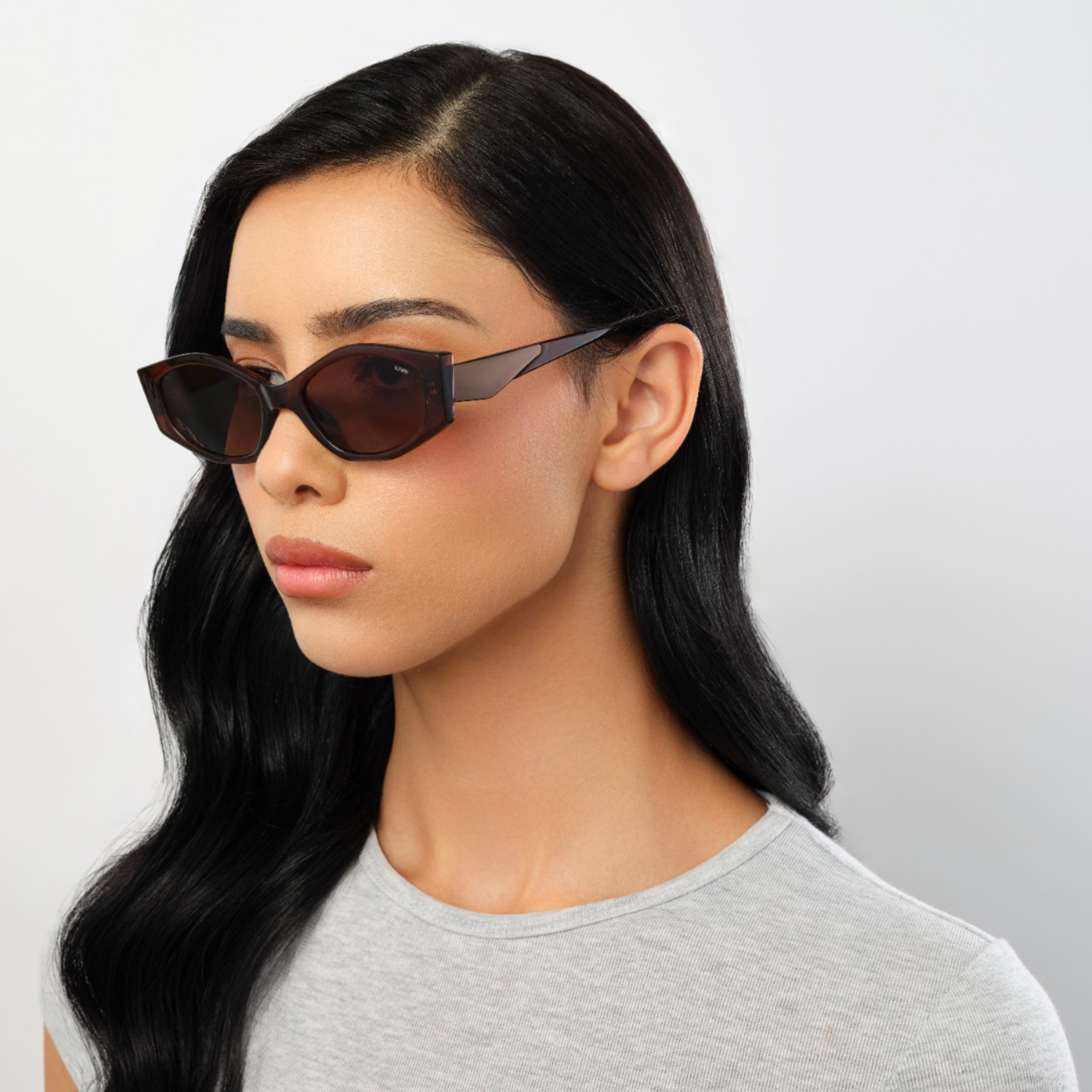 بلاك آوت-  نظارات شمسية هندسية بنية اللون   51 مم BLA-000316-0404-women-sunglasses-image-4