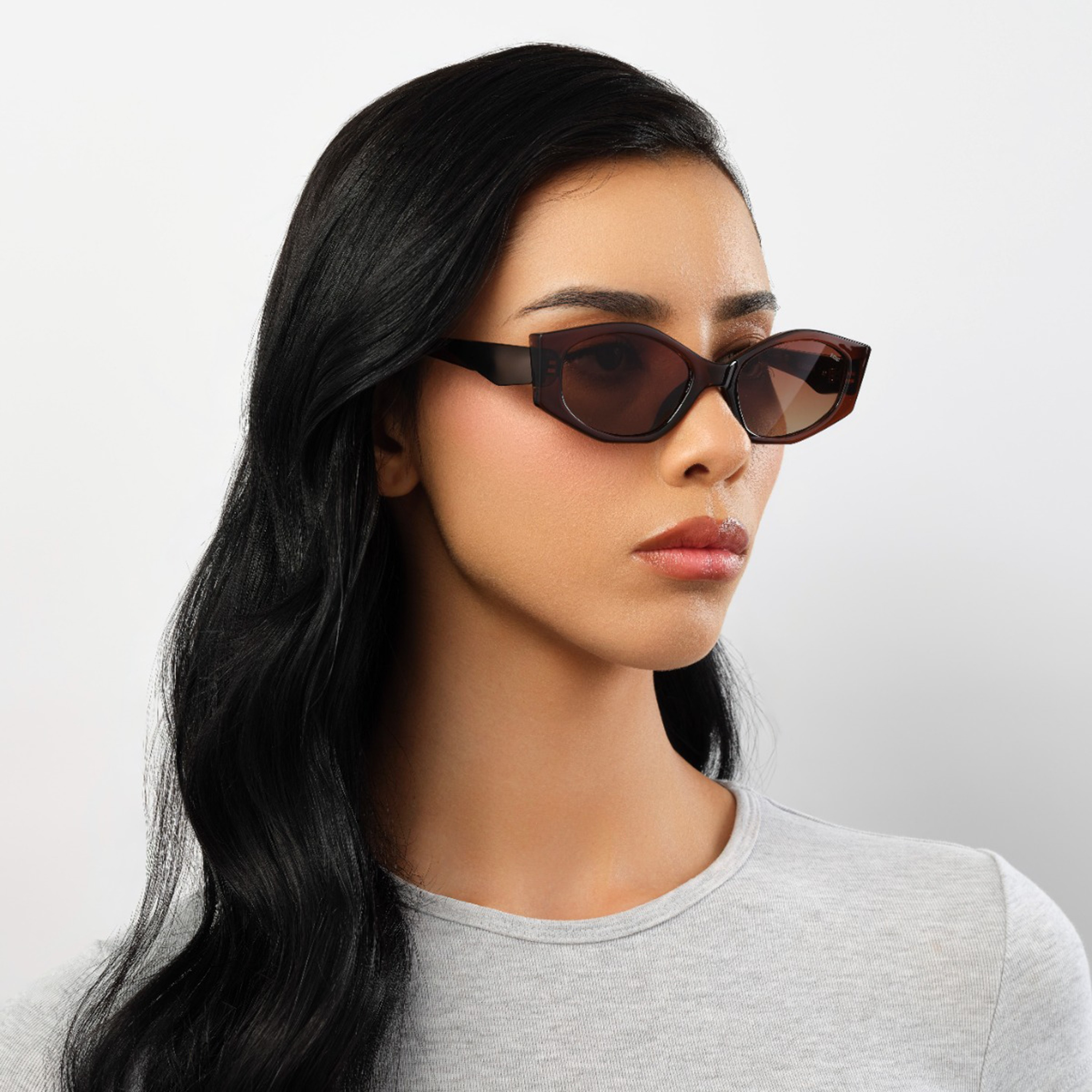 بلاك آوت-  نظارات شمسية هندسية بنية اللون   51 مم BLA-000316-0404-women-sunglasses-image-5