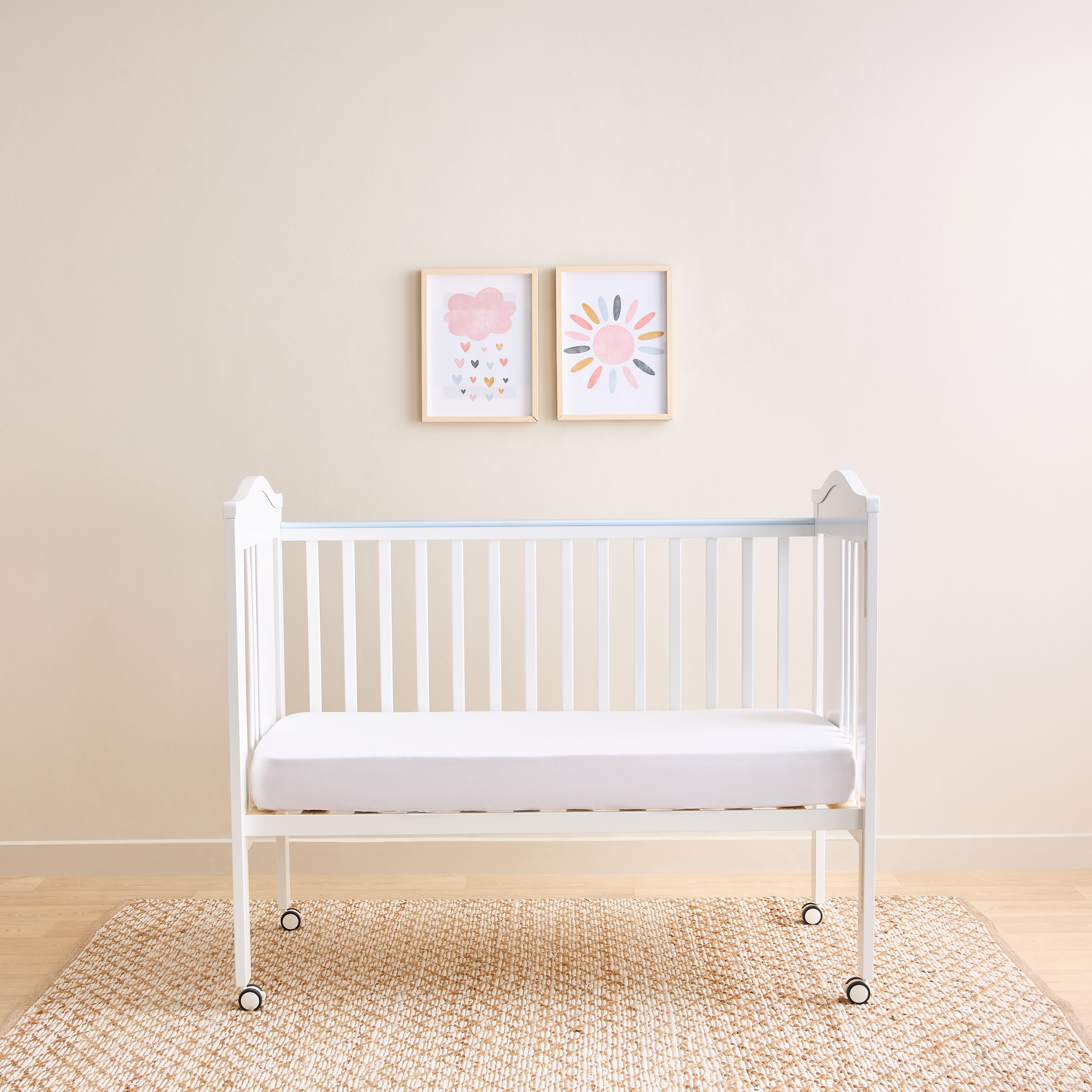 Juniors Crib with Adjustable Side Rails and Wheels (Up to 3 years)-baby-nursery-furniture-cribsandbeds-babycribs-image-5