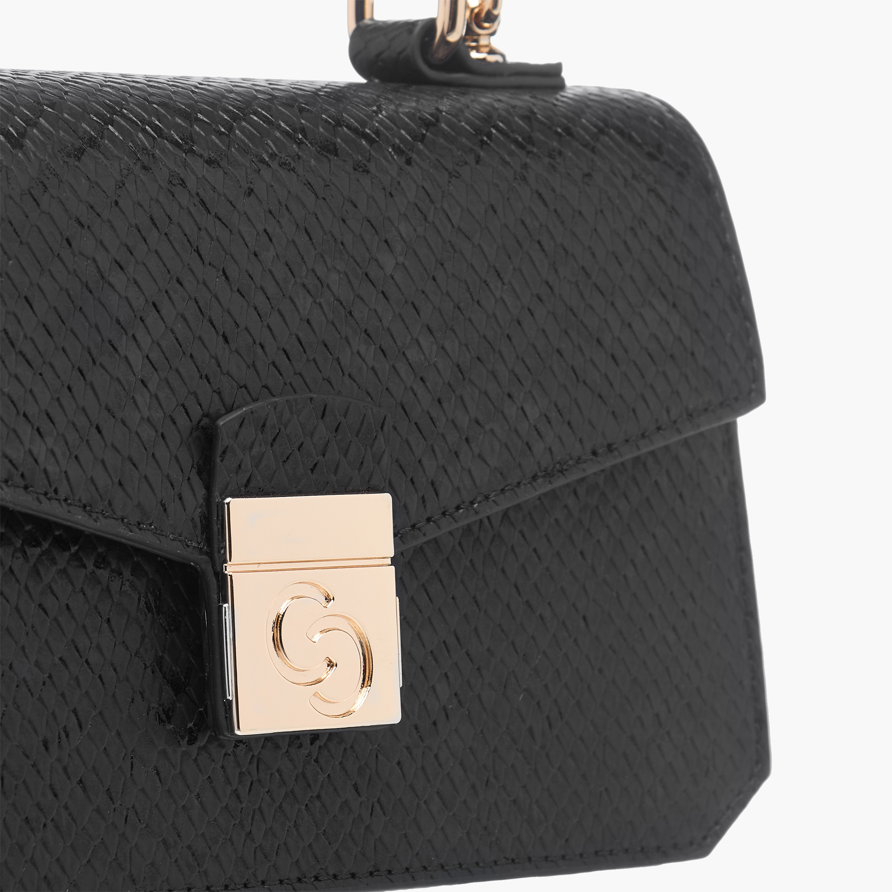 Celeste Textured Satchel Bag with Flap Closure and Detachable Strap-women-bagsandwallets-handbags-image-4