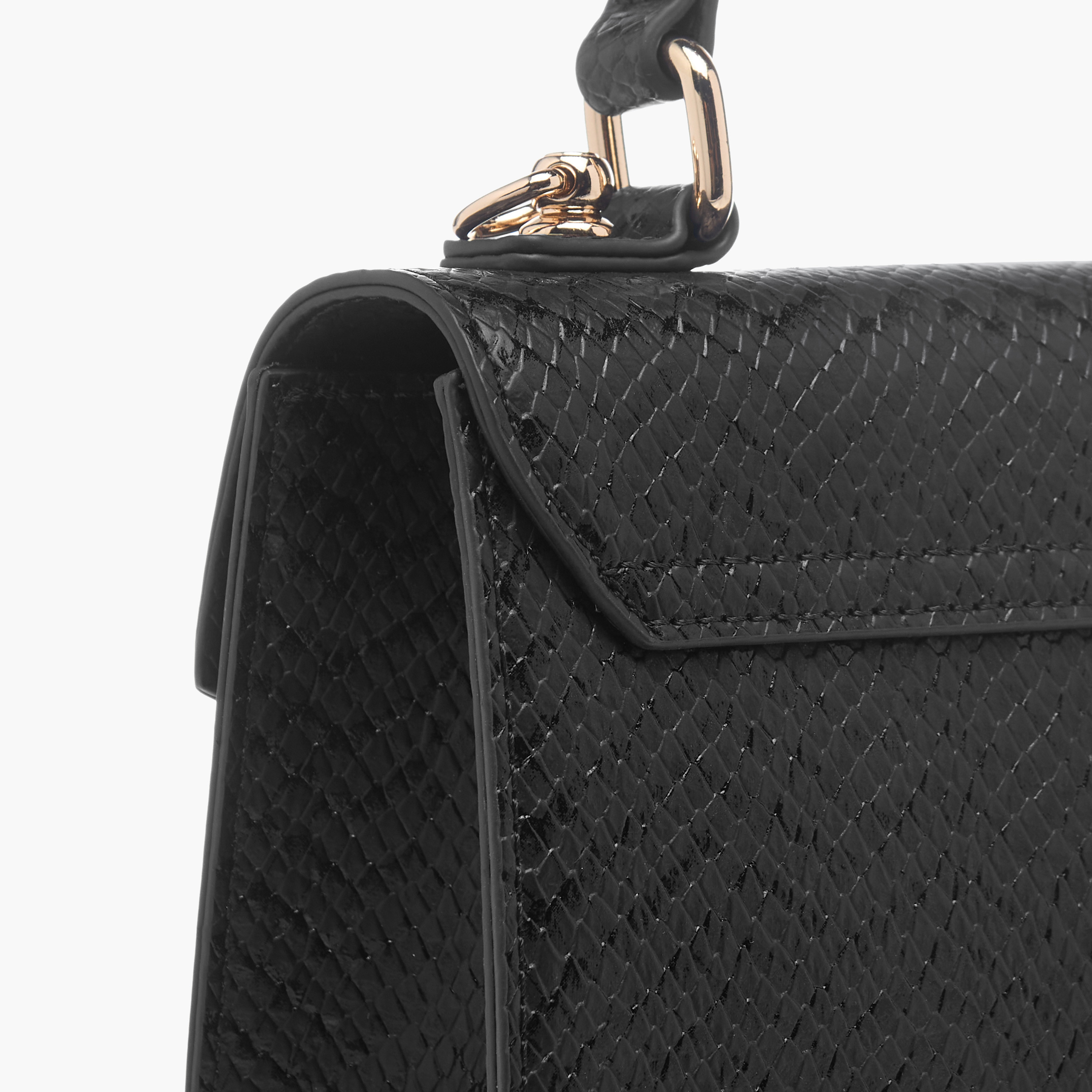Celeste Textured Satchel Bag with Flap Closure and Detachable Strap-women-bagsandwallets-handbags-image-5