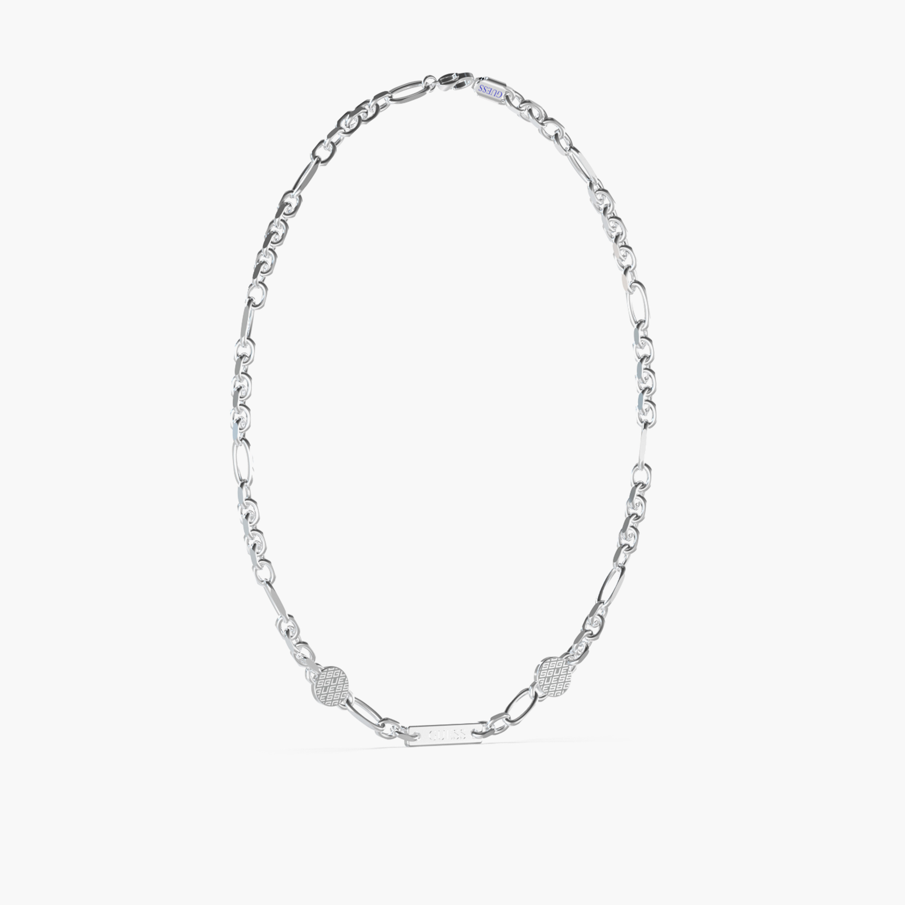 غيس-   قلادة للرجال ستانلس ستيل فضي مقاس واحد | JUMN03227JWSTT/U-men-watchesandjewellery-necklacesandpendants-image-1