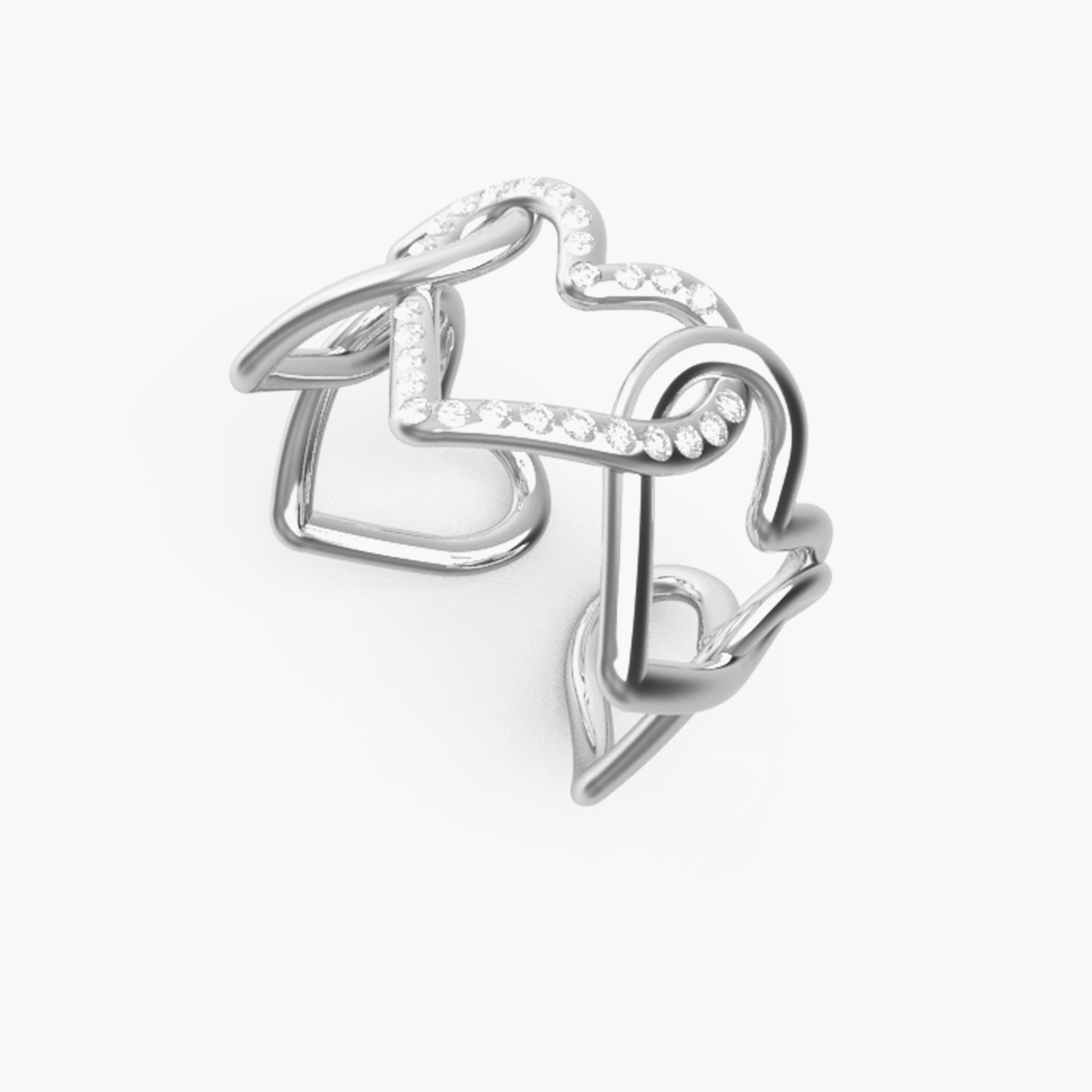 غيس-   خاتم للنساء ستيل فضي 54 مم | JUBR01087JWRH54-women-watchesandjewellery-jewellery-rings-image-1
