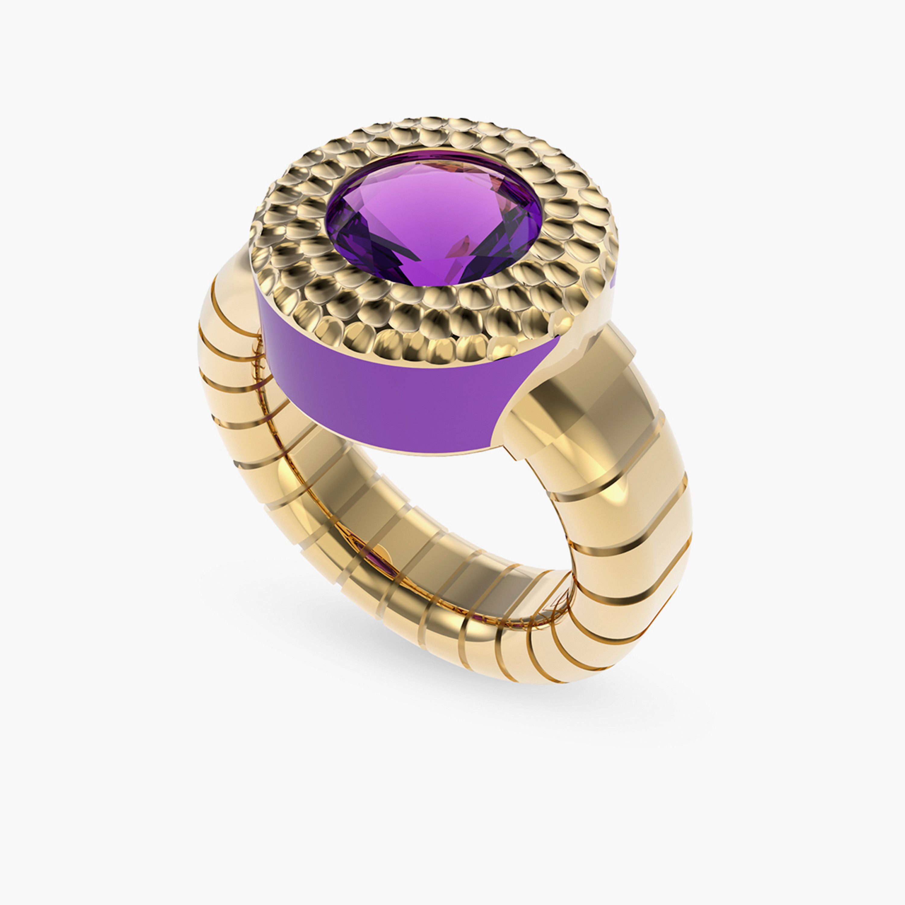 غيس-  خاتم للنساء ستيل ذهبي مقاس 54 مم | JUBR01384JWYGAM54-women-watchesandjewellery-jewellery-rings-image-1