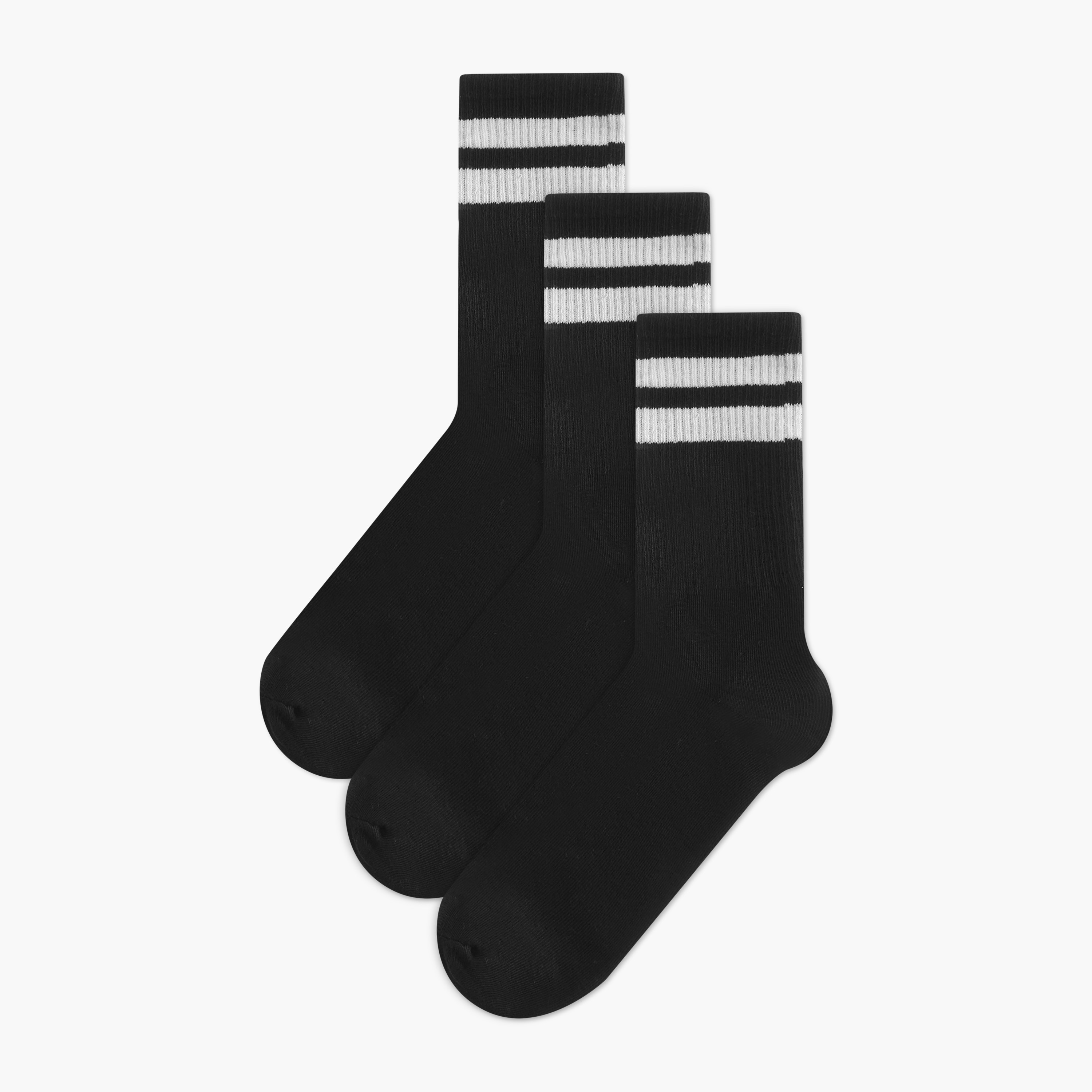 Jack & Jones Striped Crew Length Socks - Set of 3-men-socks-image-1