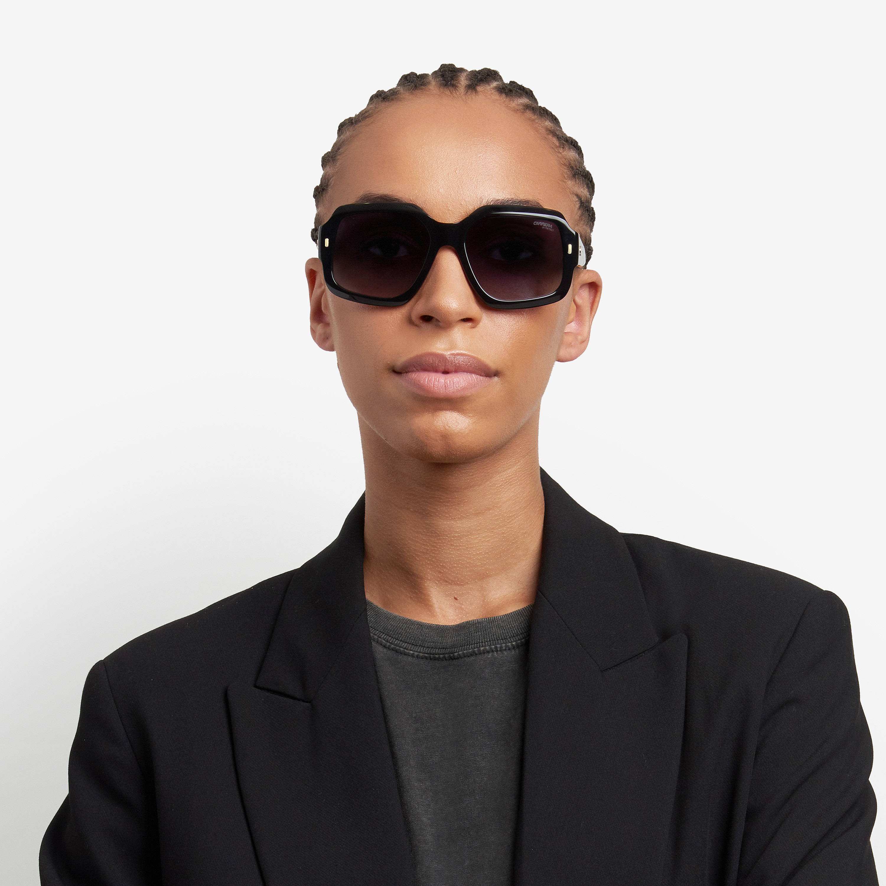 كاريرا-   نظارة شمسية نسائية مربعة بظلال رمادية داكنة 56 ملم-men-sunglasses-image-7