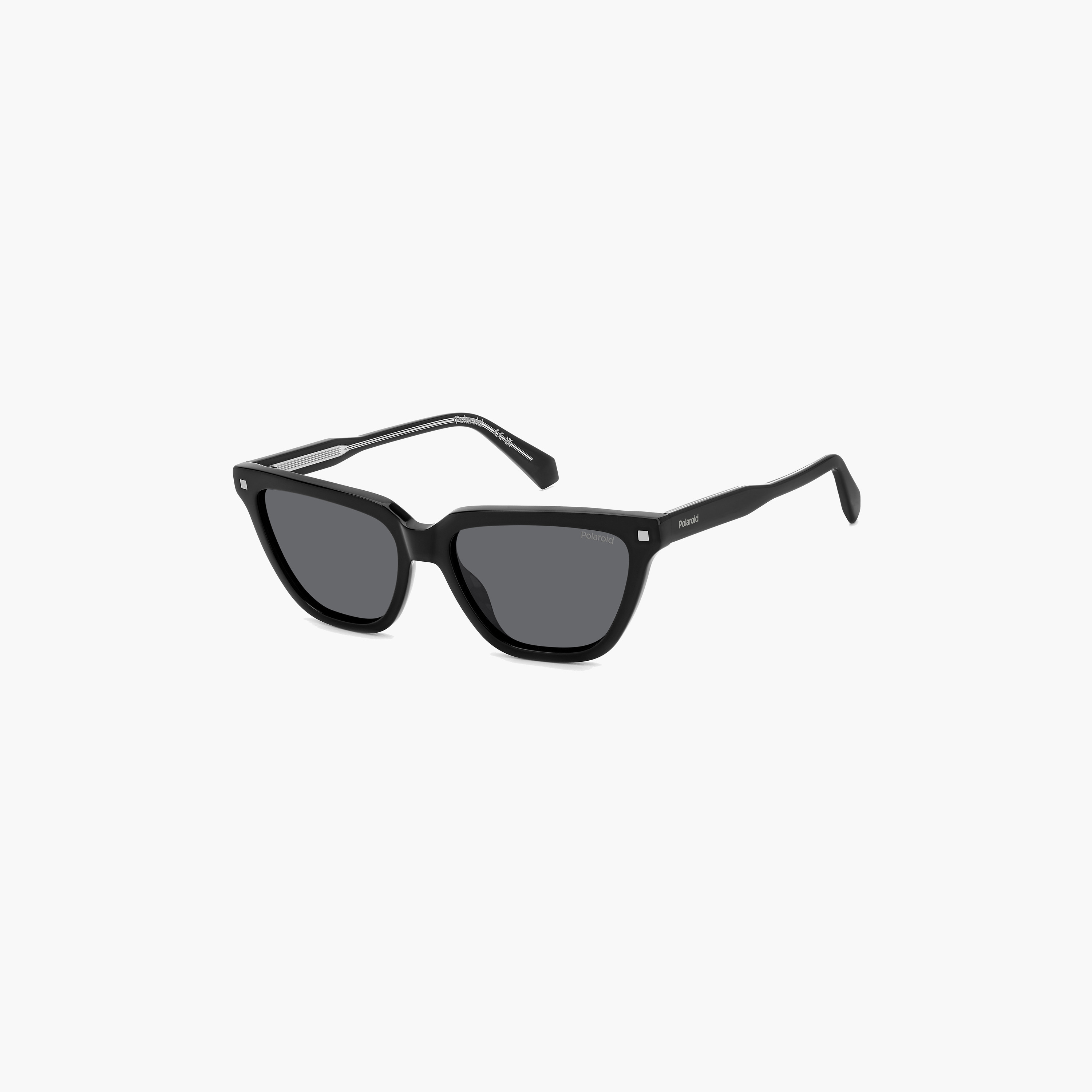 Polaroid Women's Polarized 55 MM Grey Rectangle Sunglasses-men-sunglasses-image-1