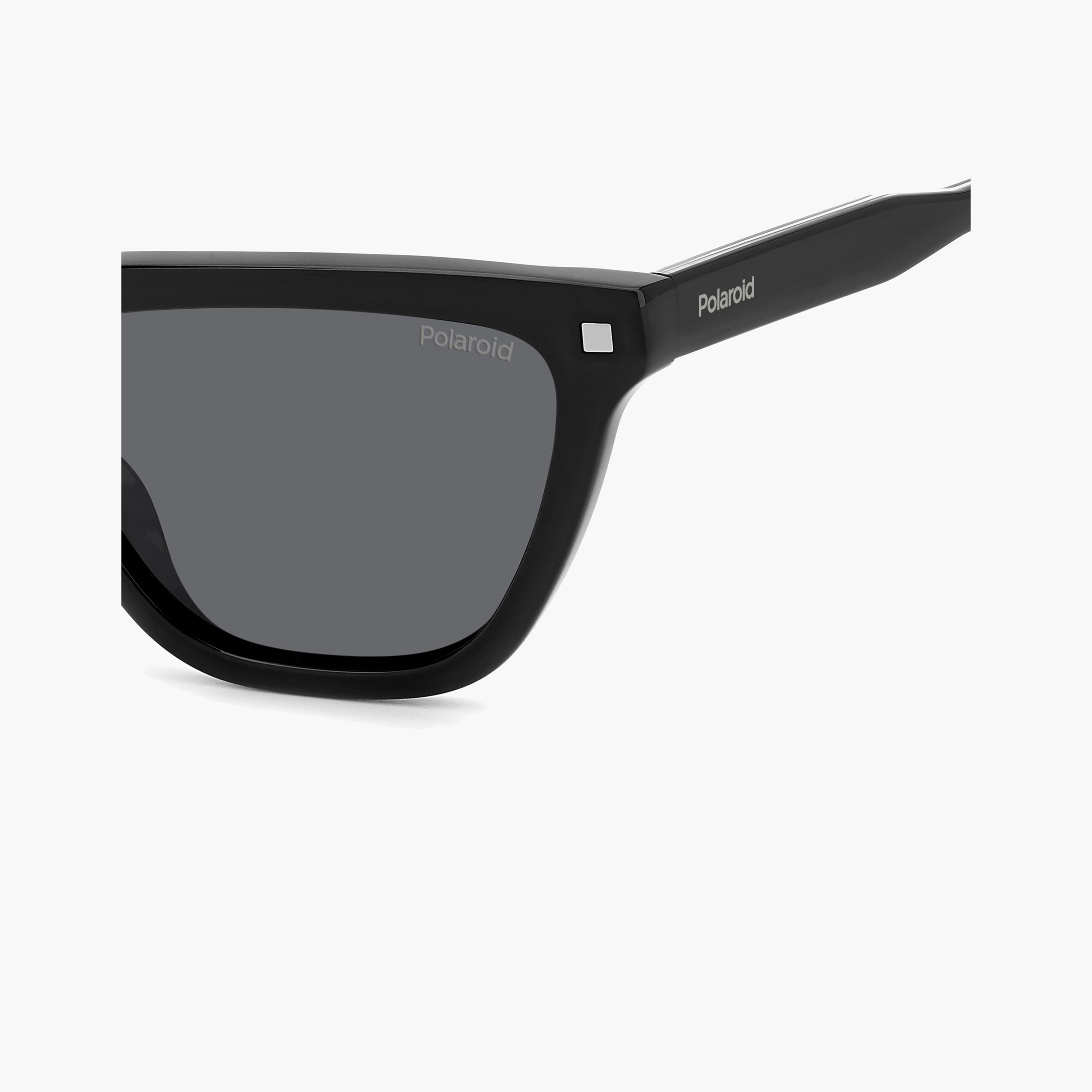 Polaroid Women's Polarized 55 MM Grey Rectangle Sunglasses-men-sunglasses-image-4