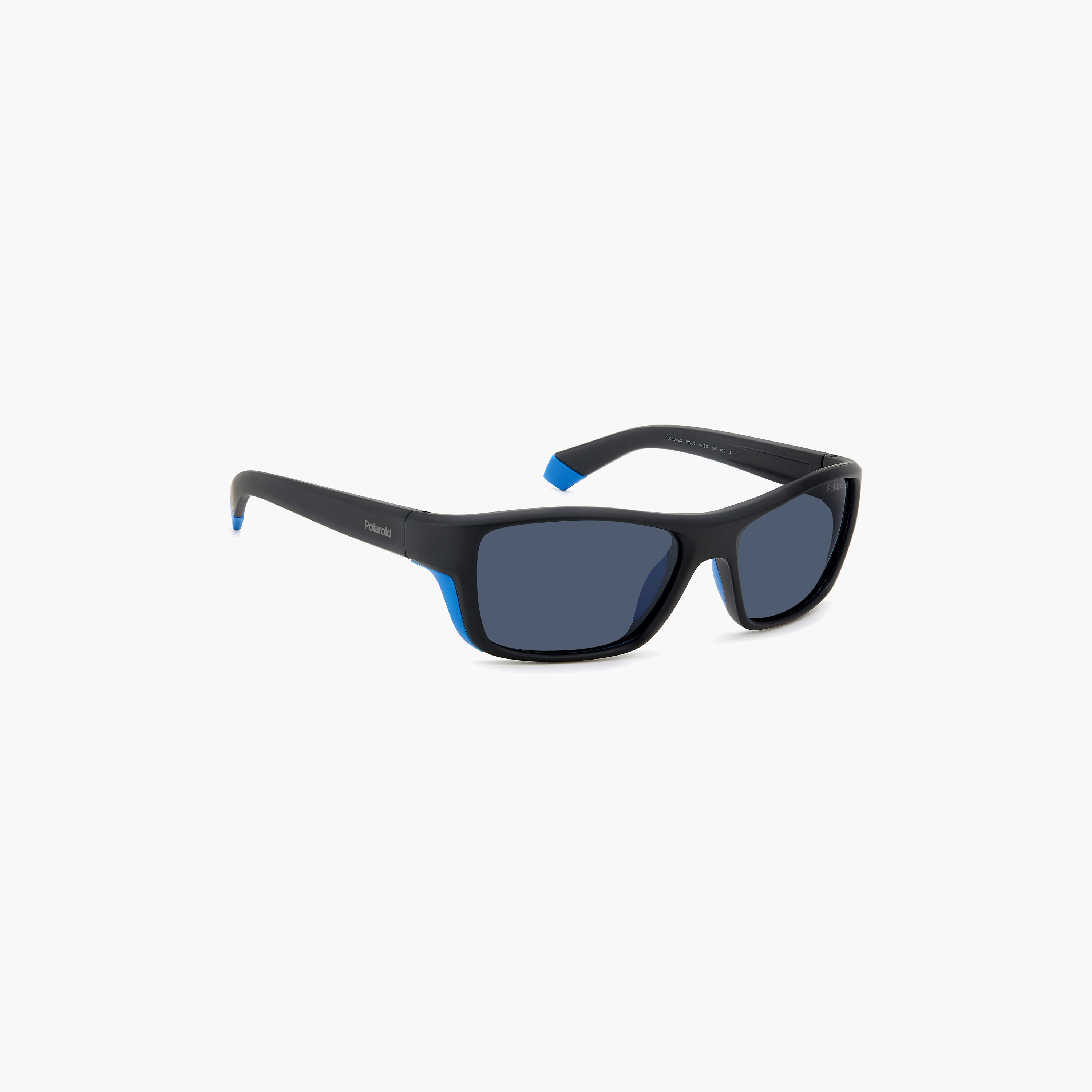 Polaroid Men's Polarized 57 MM Blue Rectangle Sunglasses-men-sunglasses-image-2