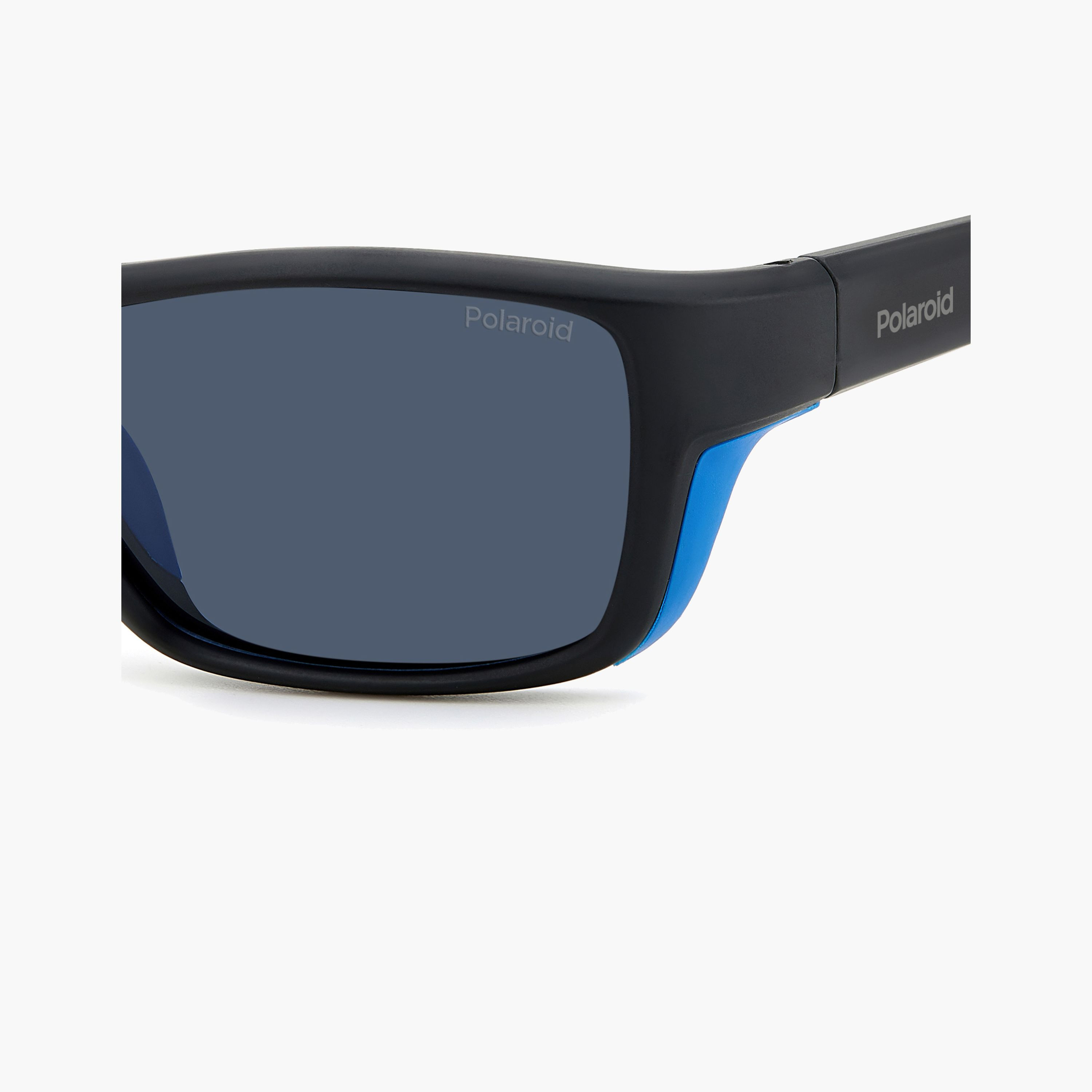 Polaroid Men's Polarized 57 MM Blue Rectangle Sunglasses-men-sunglasses-image-4