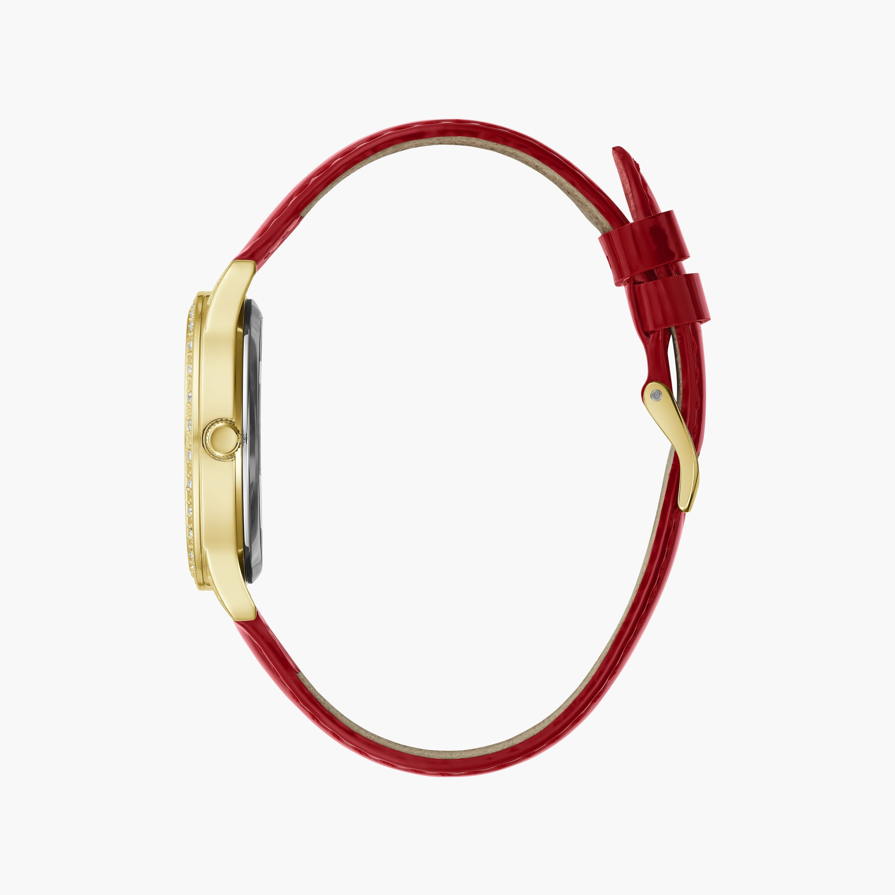 Guess Women's 34 MM Red Analog Leather Strap Watch  | GW0436L1-women-watchesandjewellery-watches-image-2