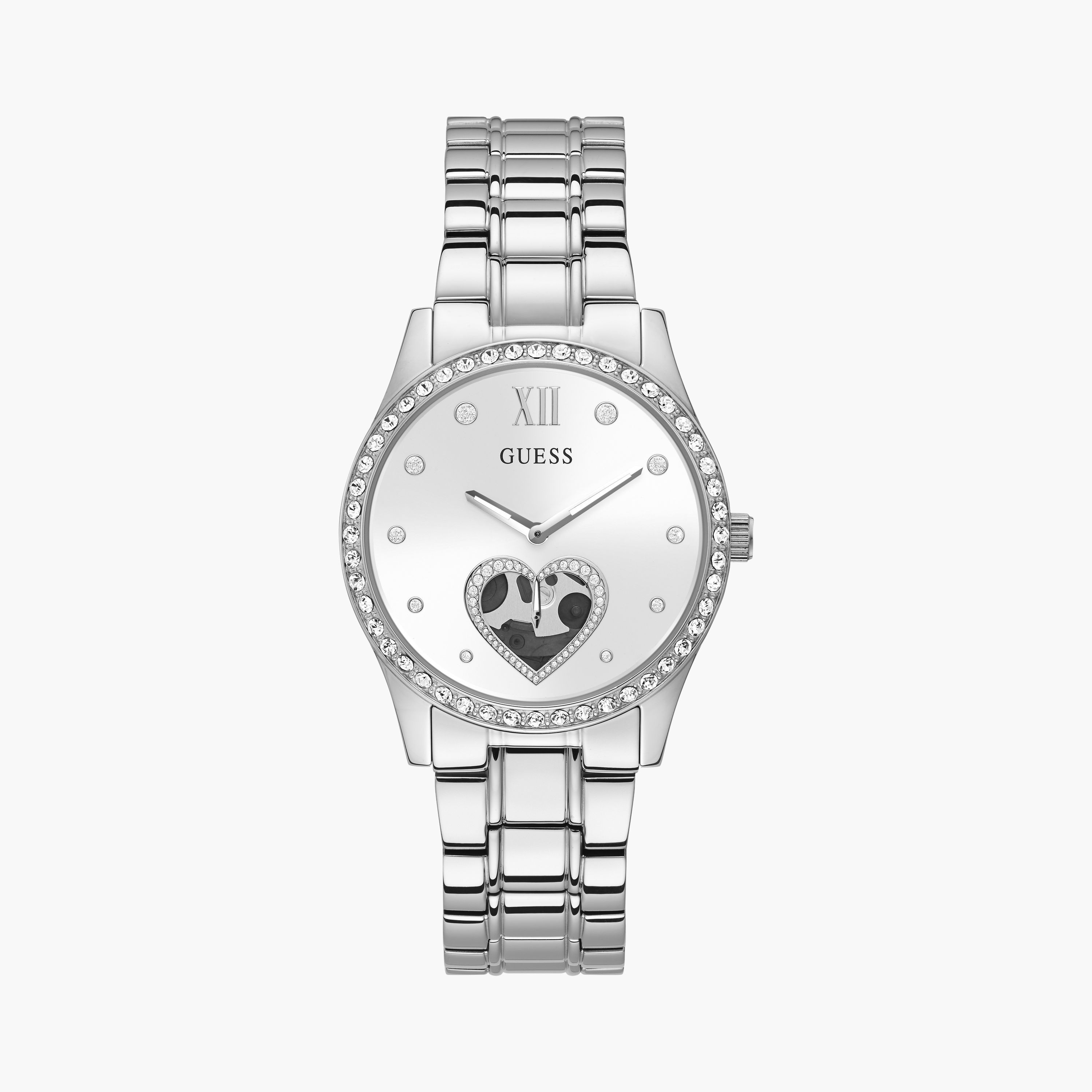 Guess Women's 38 MM Silver Analog Stainless Steel Strap Watch  | GW0380L1-women-watchesandjewellery-watches-image-1