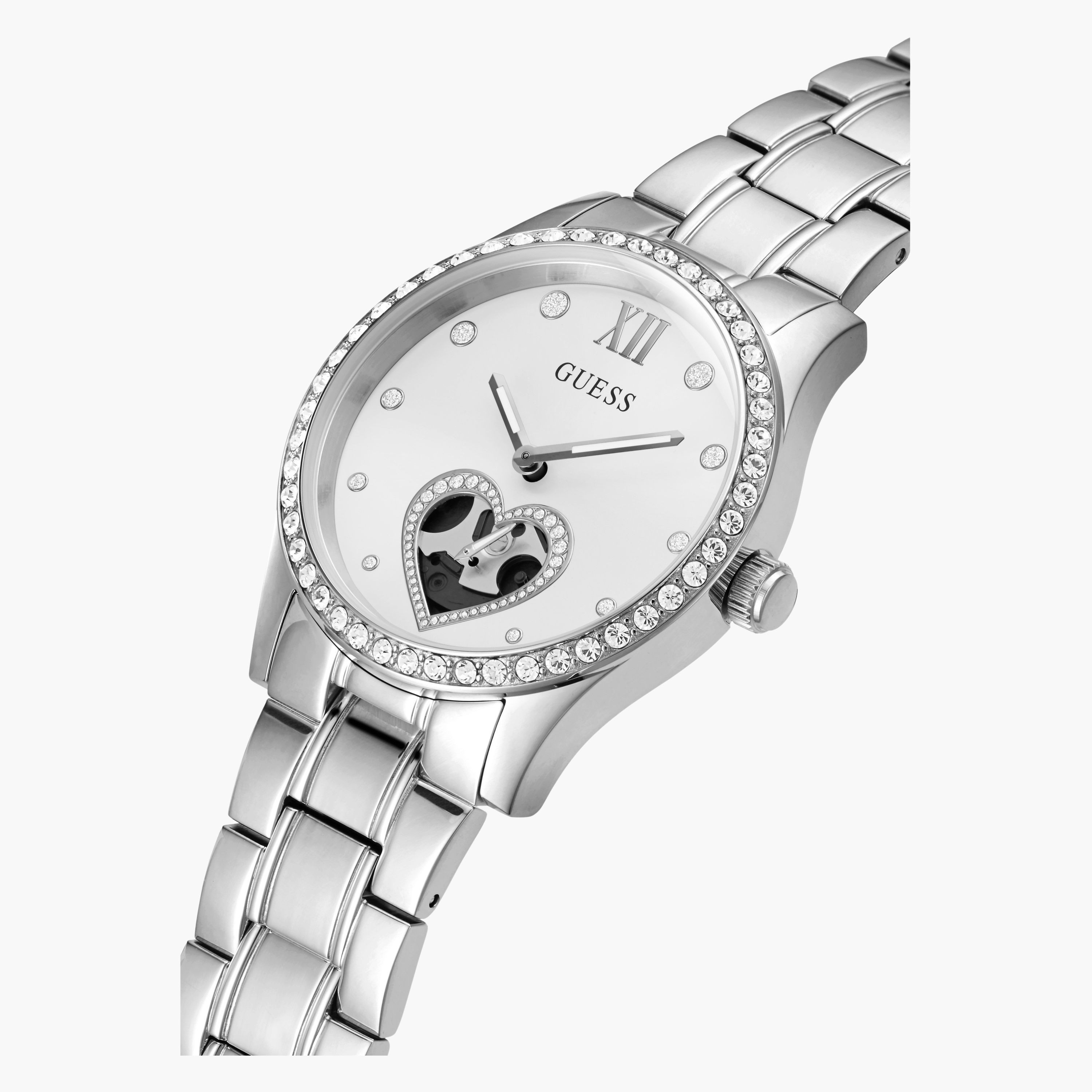 Guess Women's 38 MM Silver Analog Stainless Steel Strap Watch  | GW0380L1-women-watchesandjewellery-watches-image-4