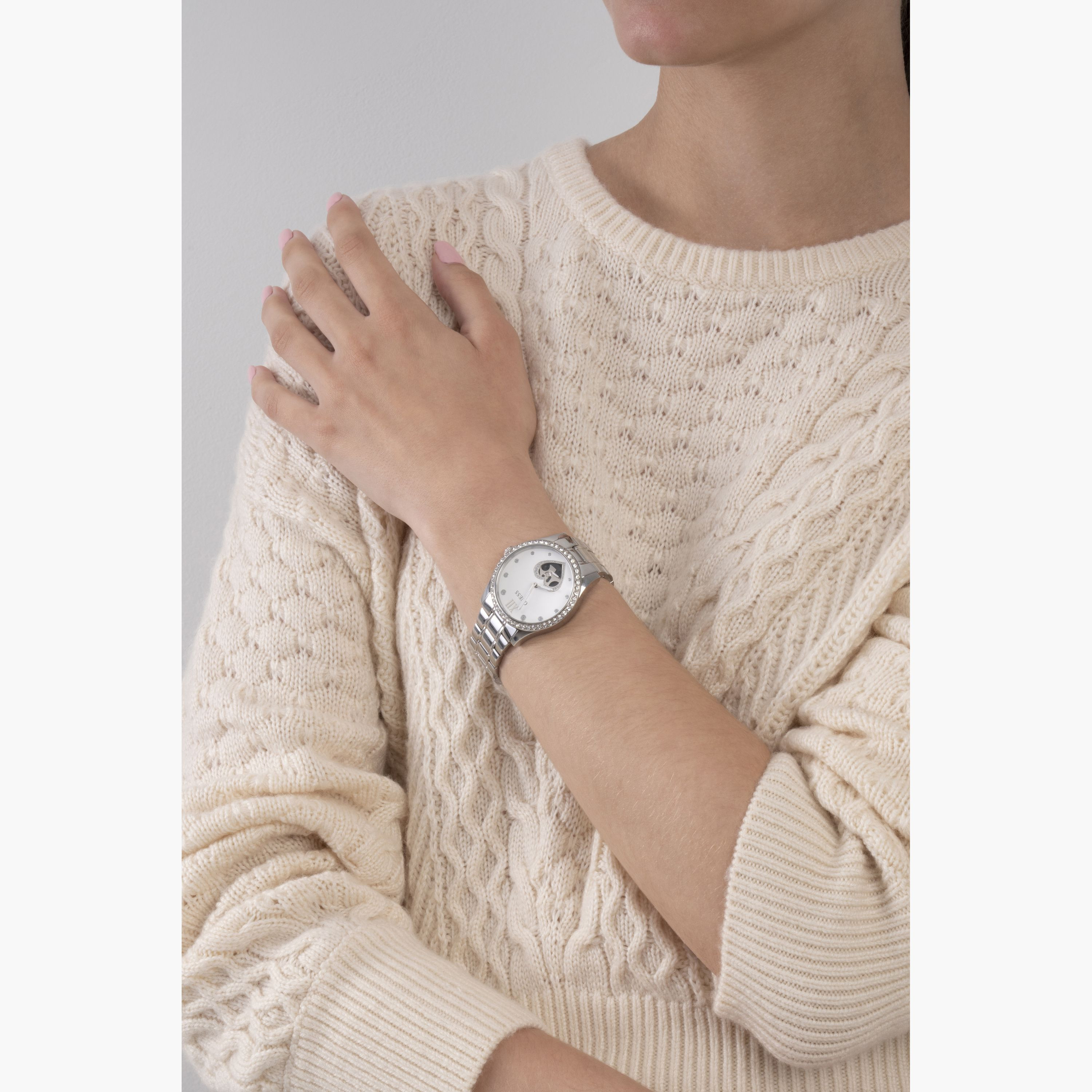 Guess Women's 38 MM Silver Analog Stainless Steel Strap Watch  | GW0380L1-women-watchesandjewellery-watches-image-6
