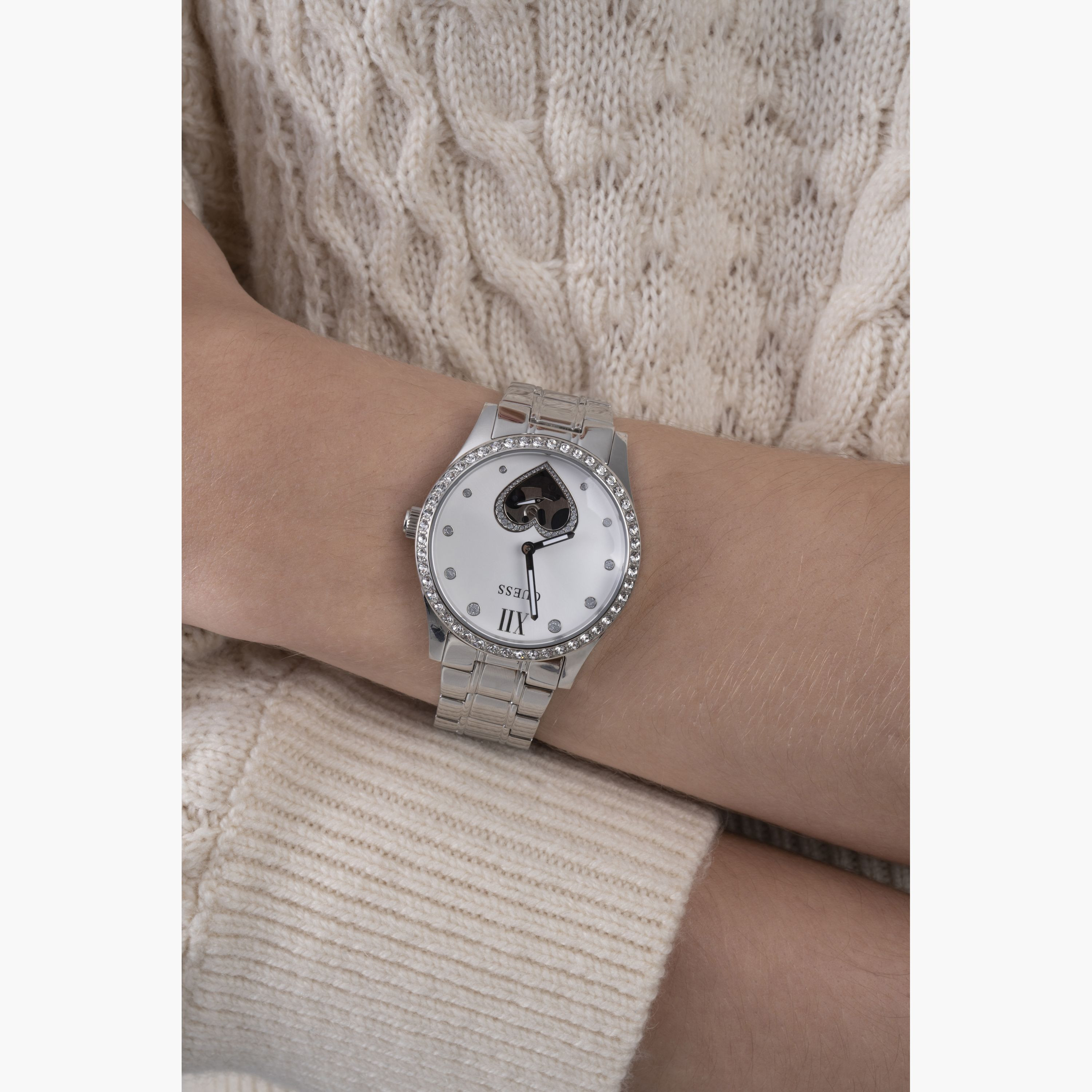 Guess Women's 38 MM Silver Analog Stainless Steel Strap Watch  | GW0380L1-women-watchesandjewellery-watches-image-7
