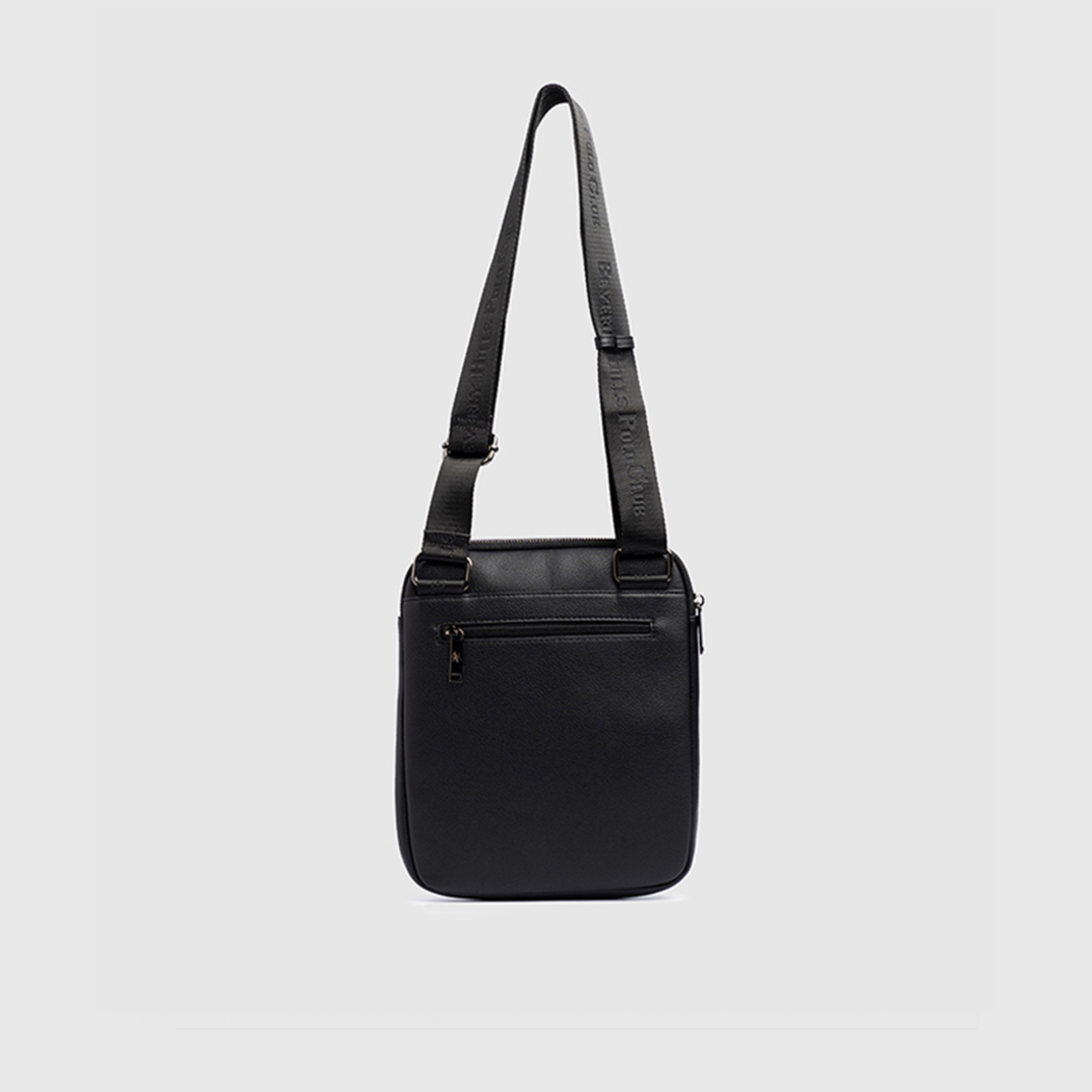 Beverly Hills Polo Club Textured Sling Bag with Zipper Closure and Adjustable Strap-men-bags-image-9