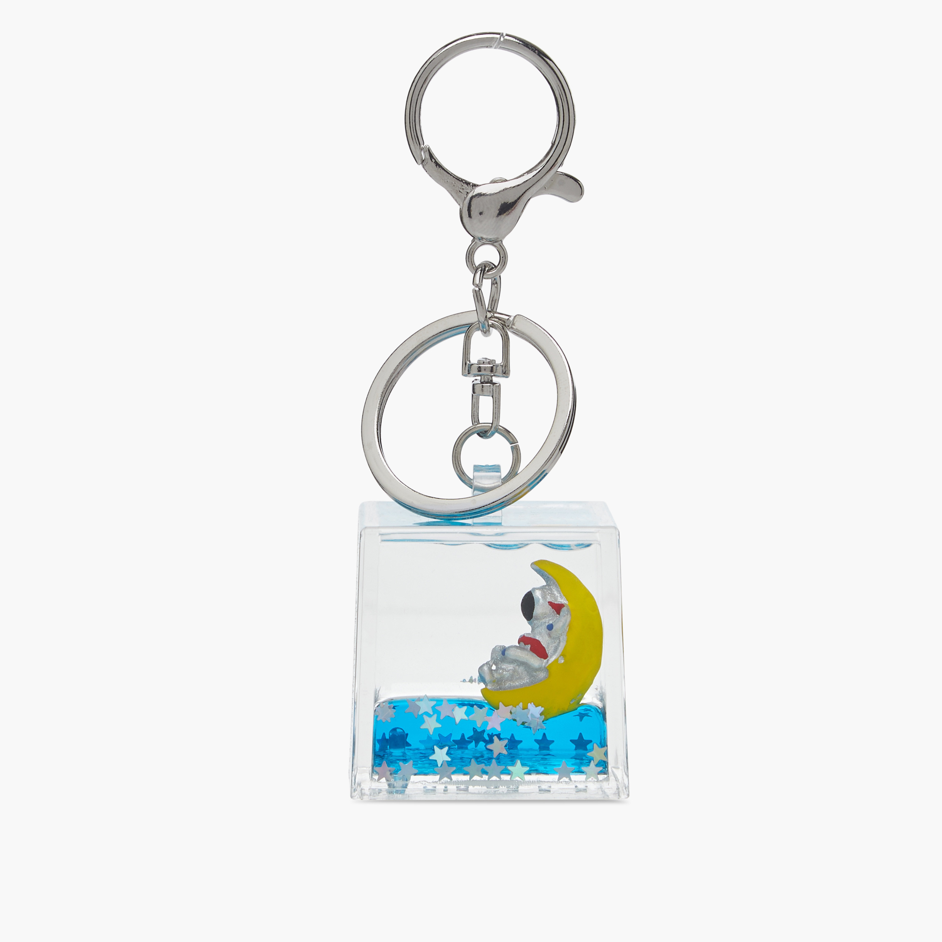 Animal In Moon Liquid Charm Keyring with Hook-girls-accessories-keyringsandbagcharms-image-1