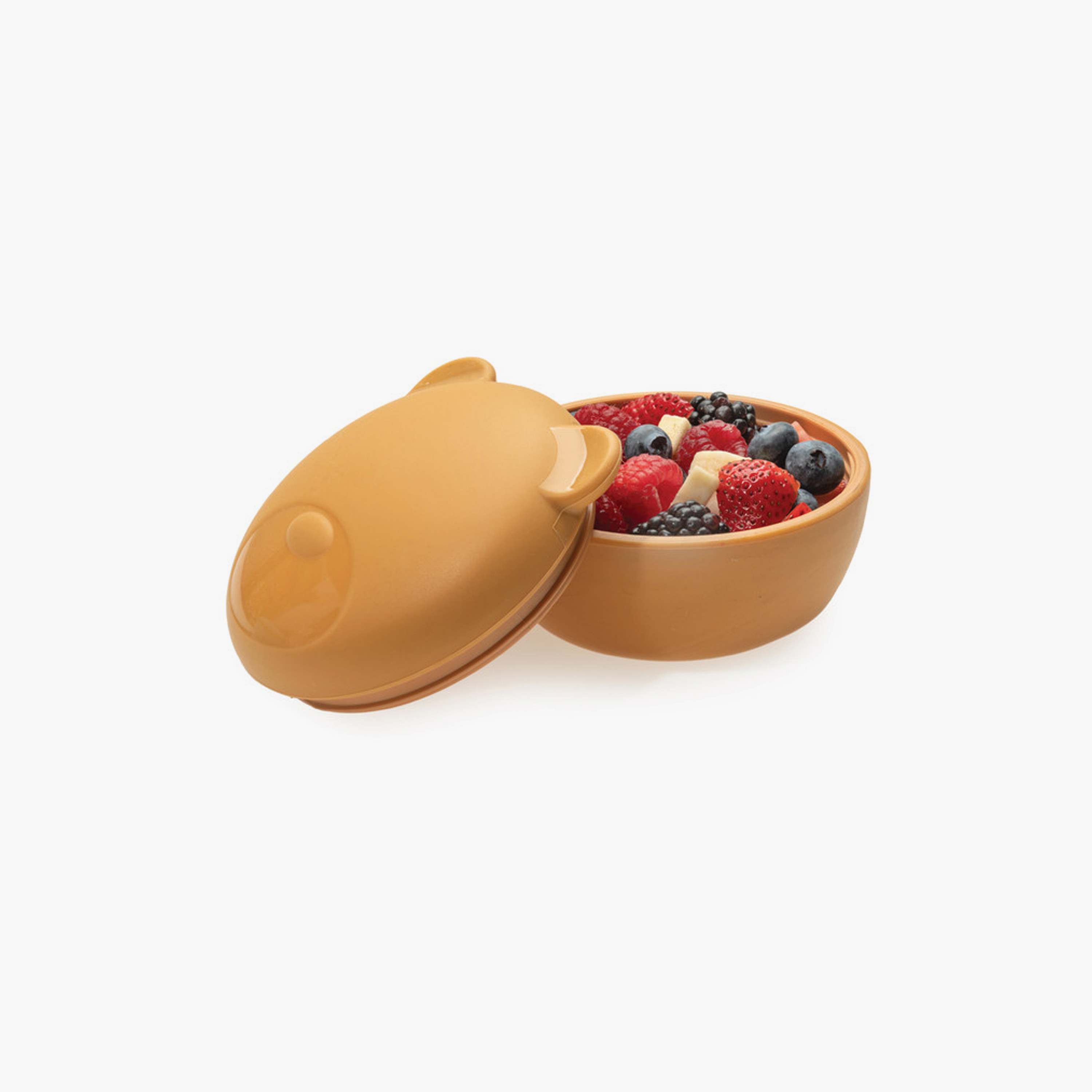 Melii Silicone Bowl with Lid - Bear - Brown - 350 ml-baby-feeding-mealtimeessentials-image-3