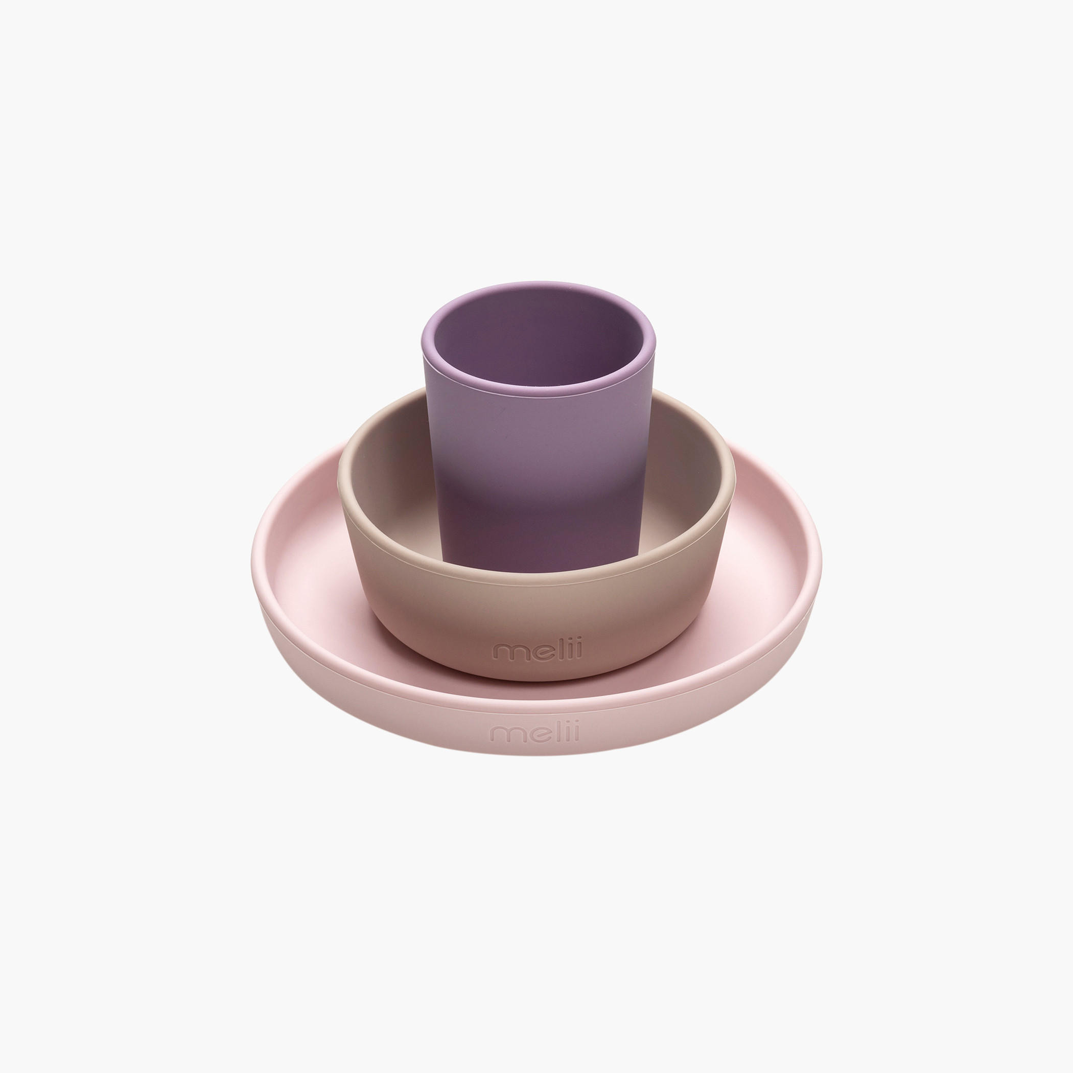 Melii Solid Silicone Plate with Bowl and Cup Feeding Set-baby-feeding-mealtimeessentials-image-1