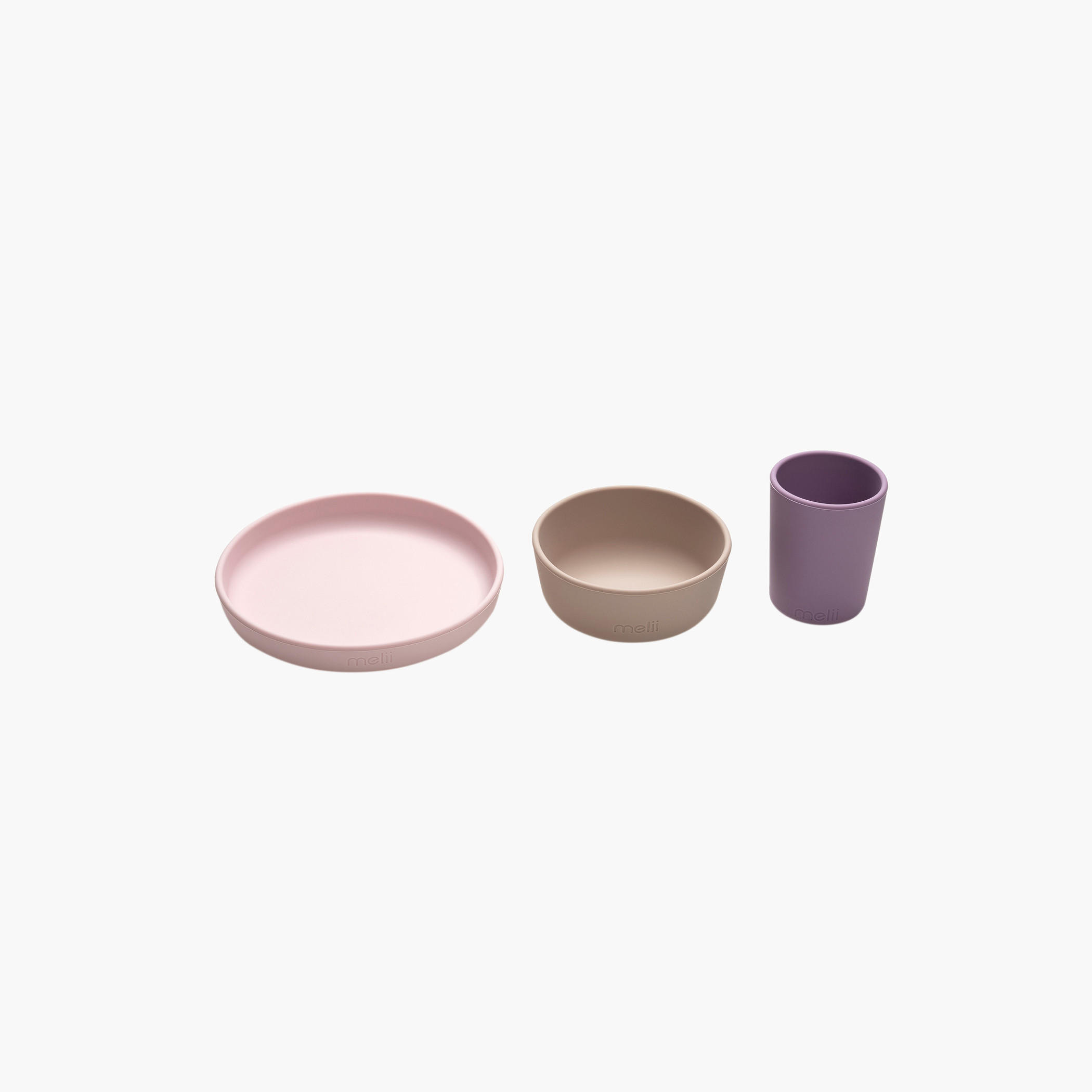 Melii Solid Silicone Plate with Bowl and Cup Feeding Set-baby-feeding-mealtimeessentials-image-2