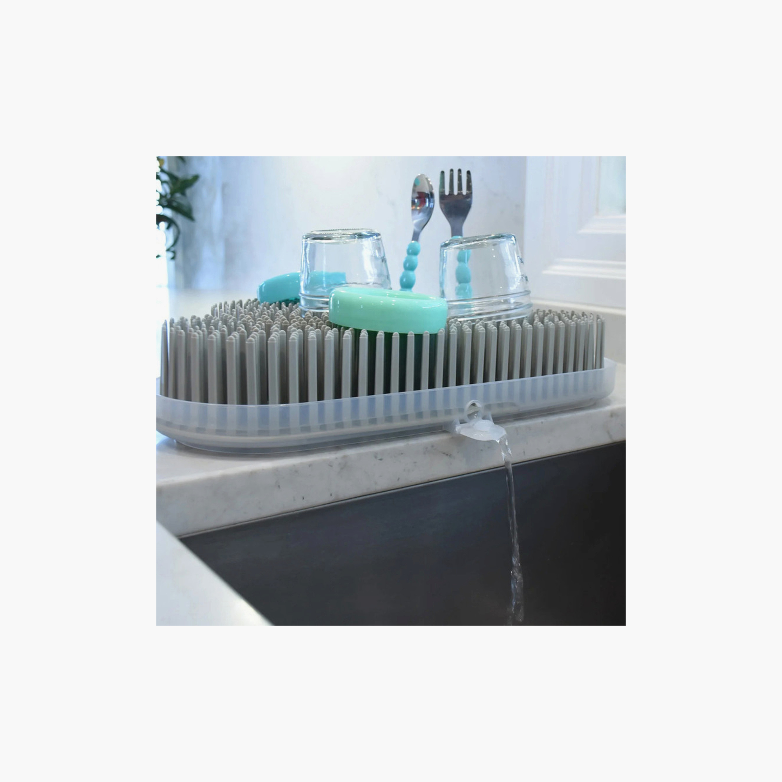 Melii BPA Free Countertop Cloud Drying Rack with Drainboard - Cloud-baby-feeding-accessories-image-6