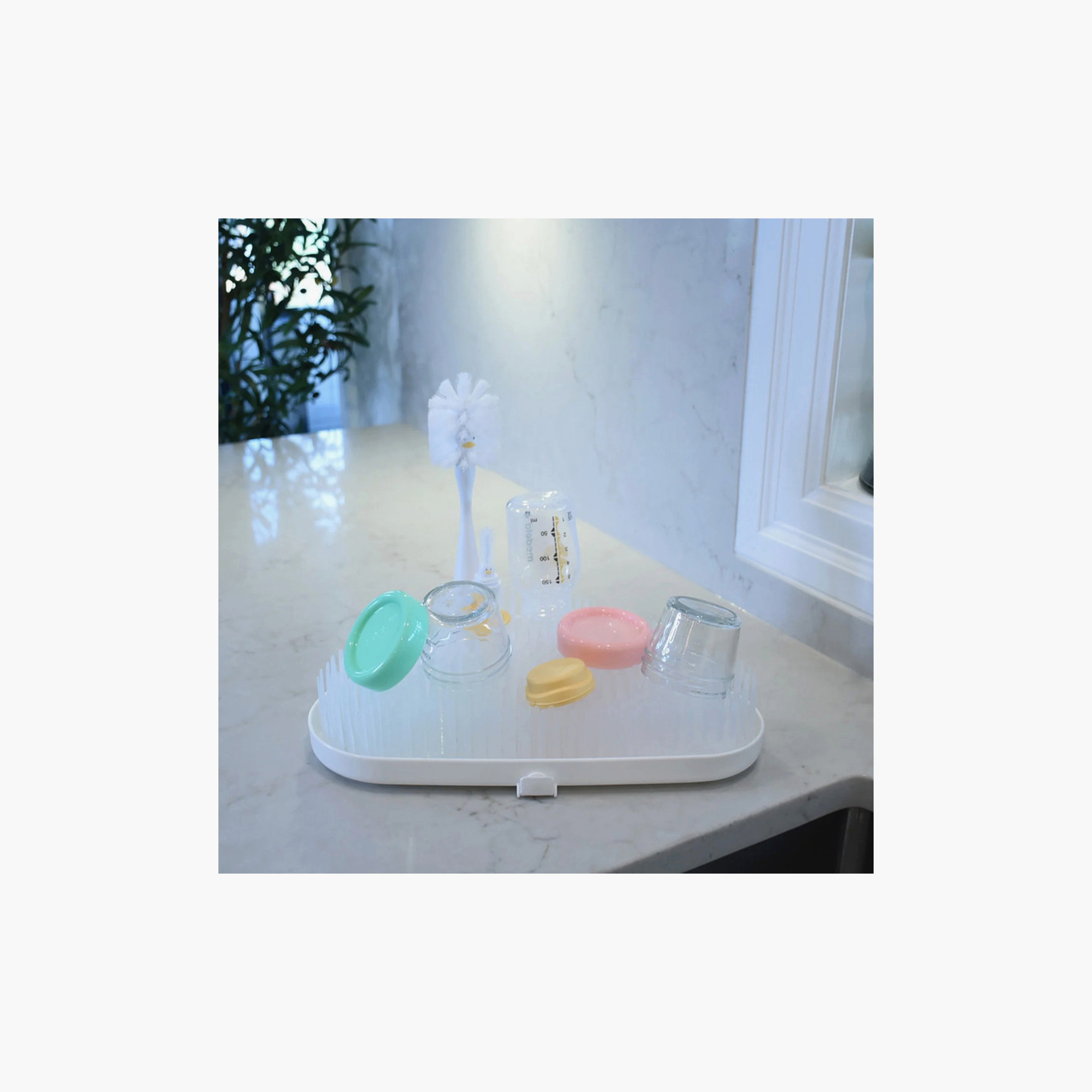 Melii BPA Free Countertop Cloud Drying Rack with Drainboard - Cloud-baby-feeding-accessories-image-10
