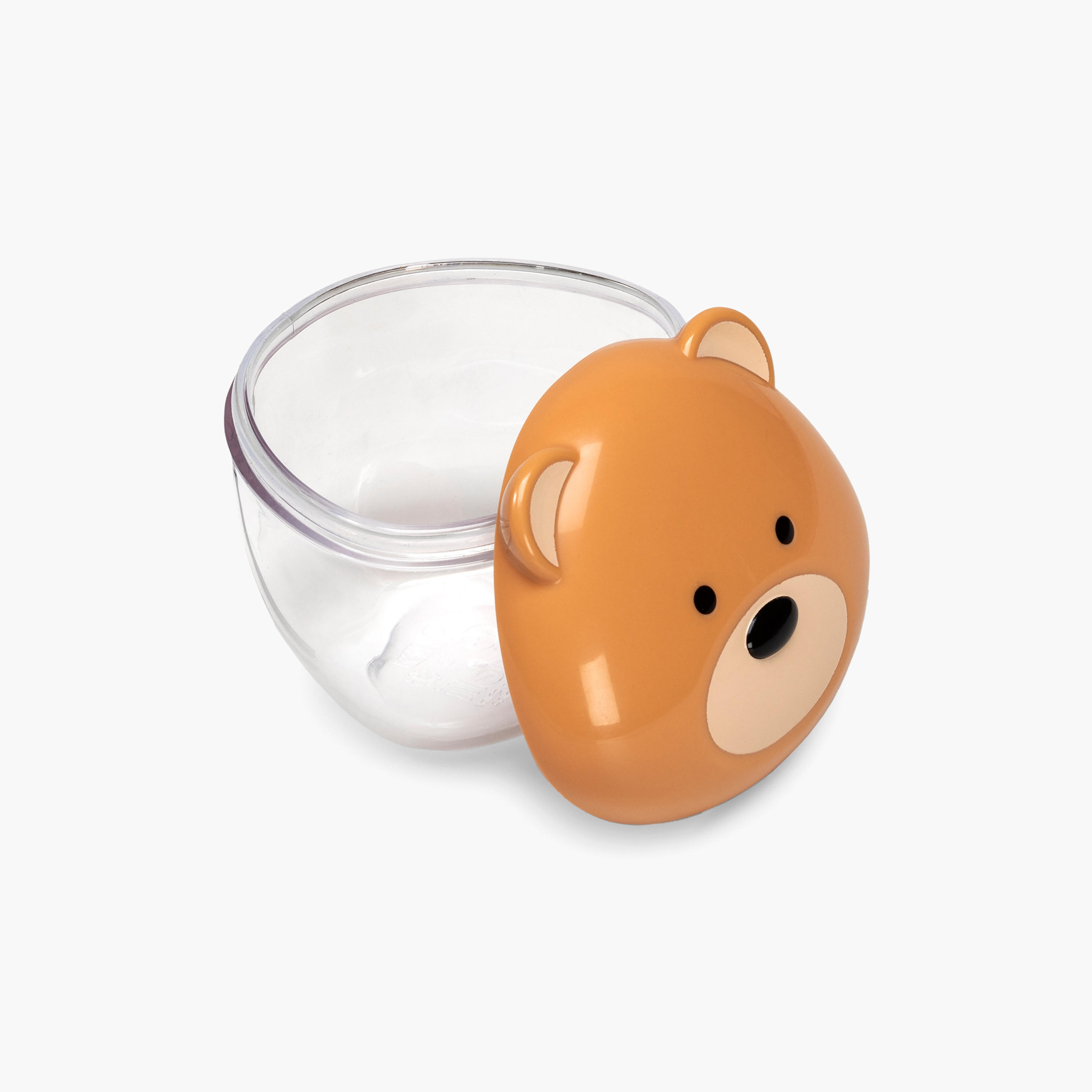 Melii Bear Face Shape Snack Container-baby-feeding-mealtimeessentials-image-1