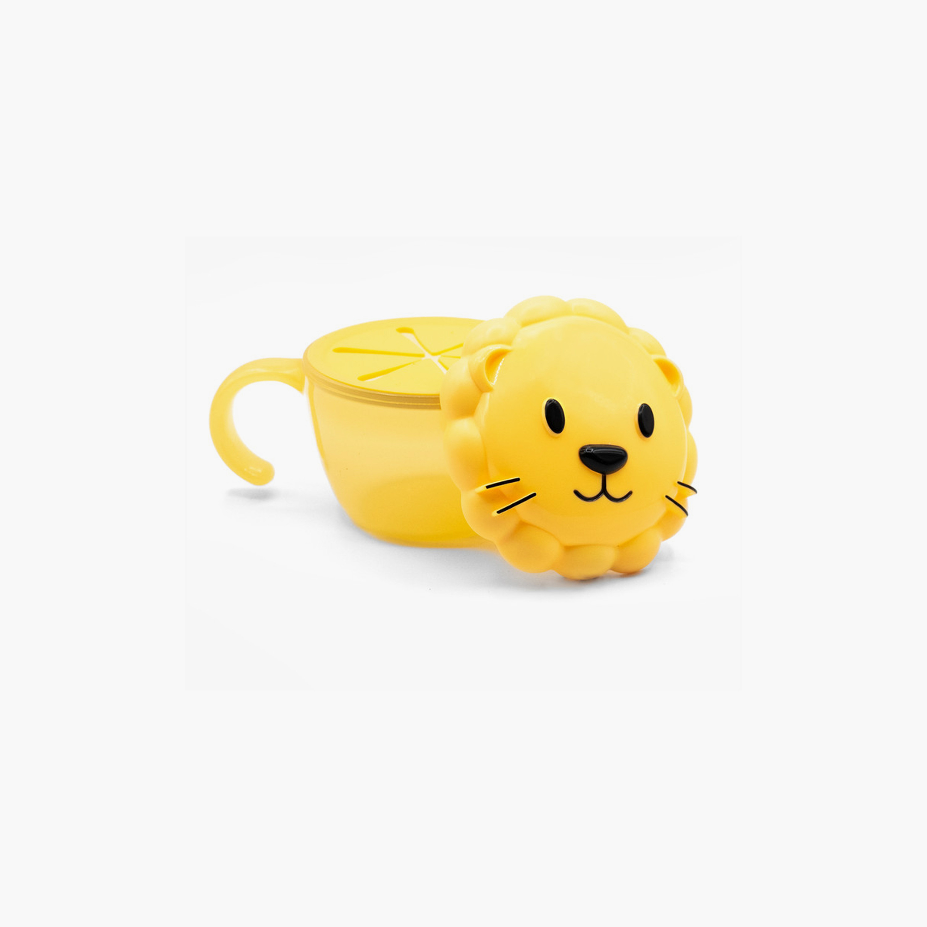 Melii Snack Container with Finger Trap - Lion - Yellow-baby-feeding-mealtimeessentials-image-2