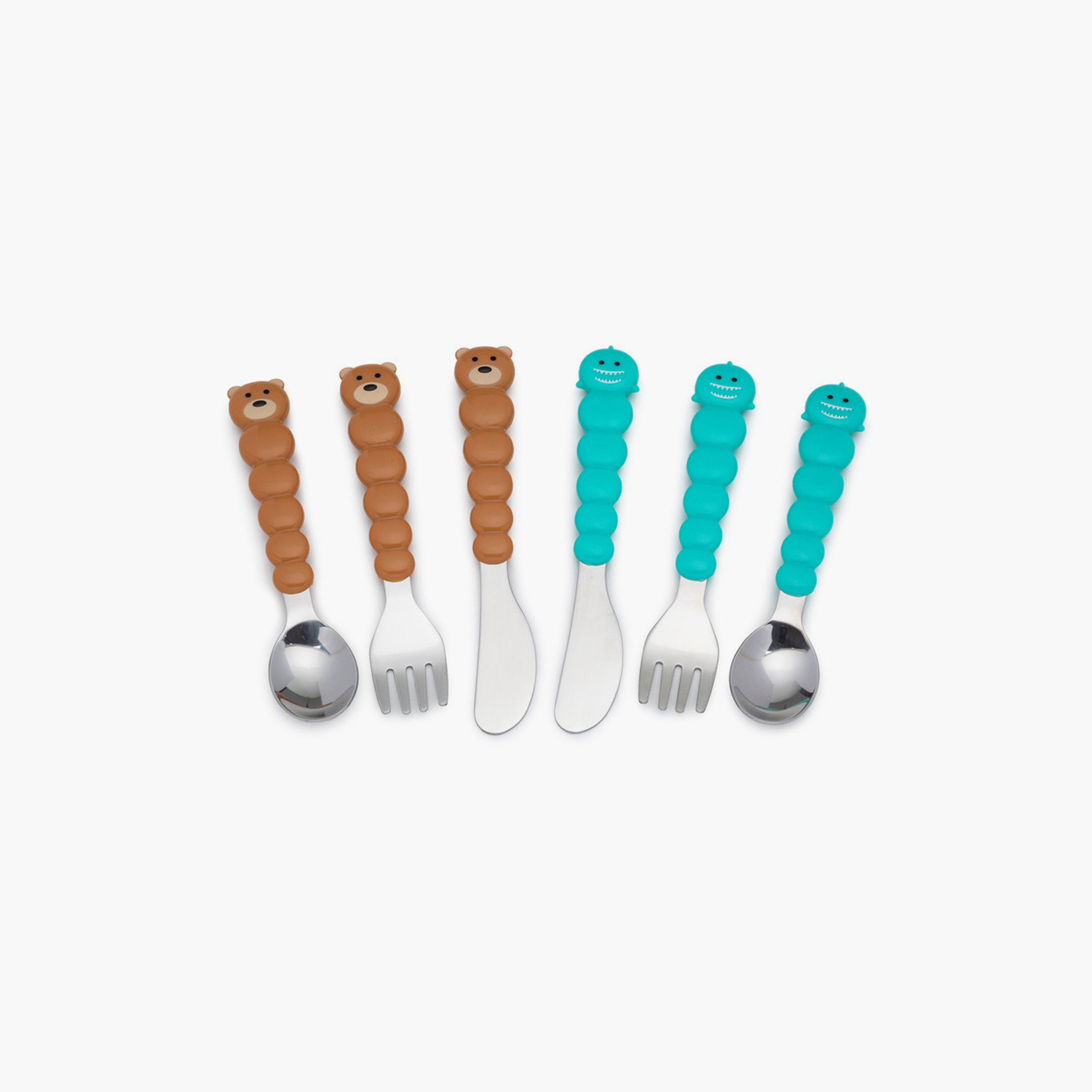 Melii 6-Piece Utensil Set - Bear & Shark - Multicolour-baby-feeding-mealtimeessentials-image-1