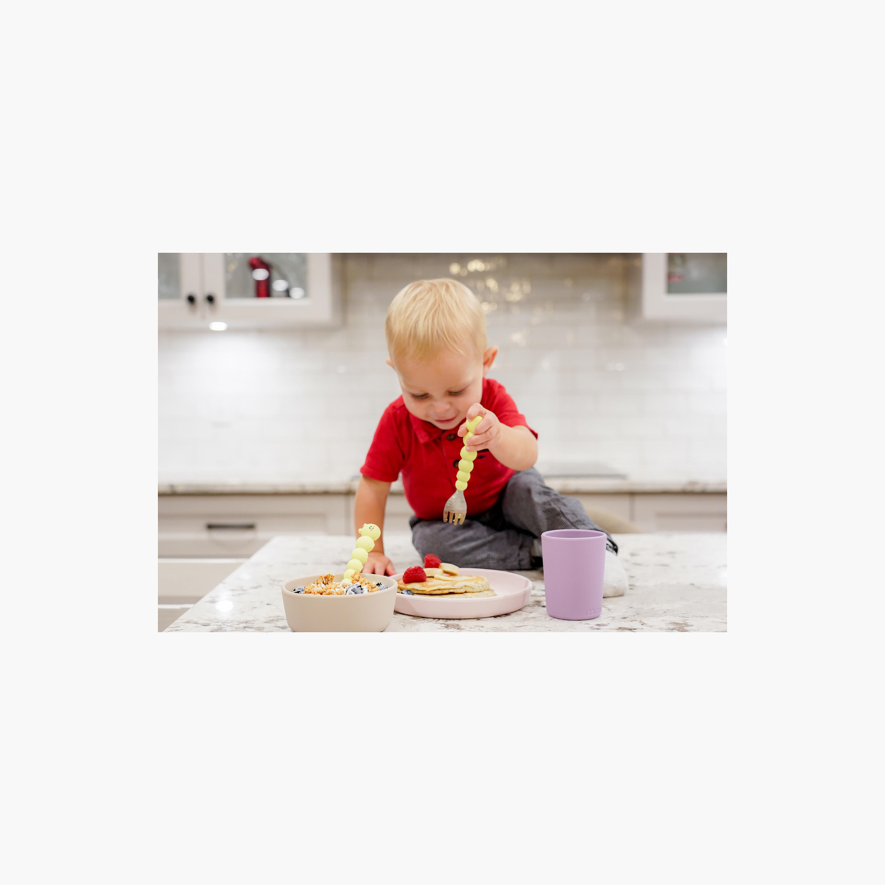 Melii Silicone Caterpillar Spoon and Fork Set-baby-feeding-mealtimeessentials-image-5