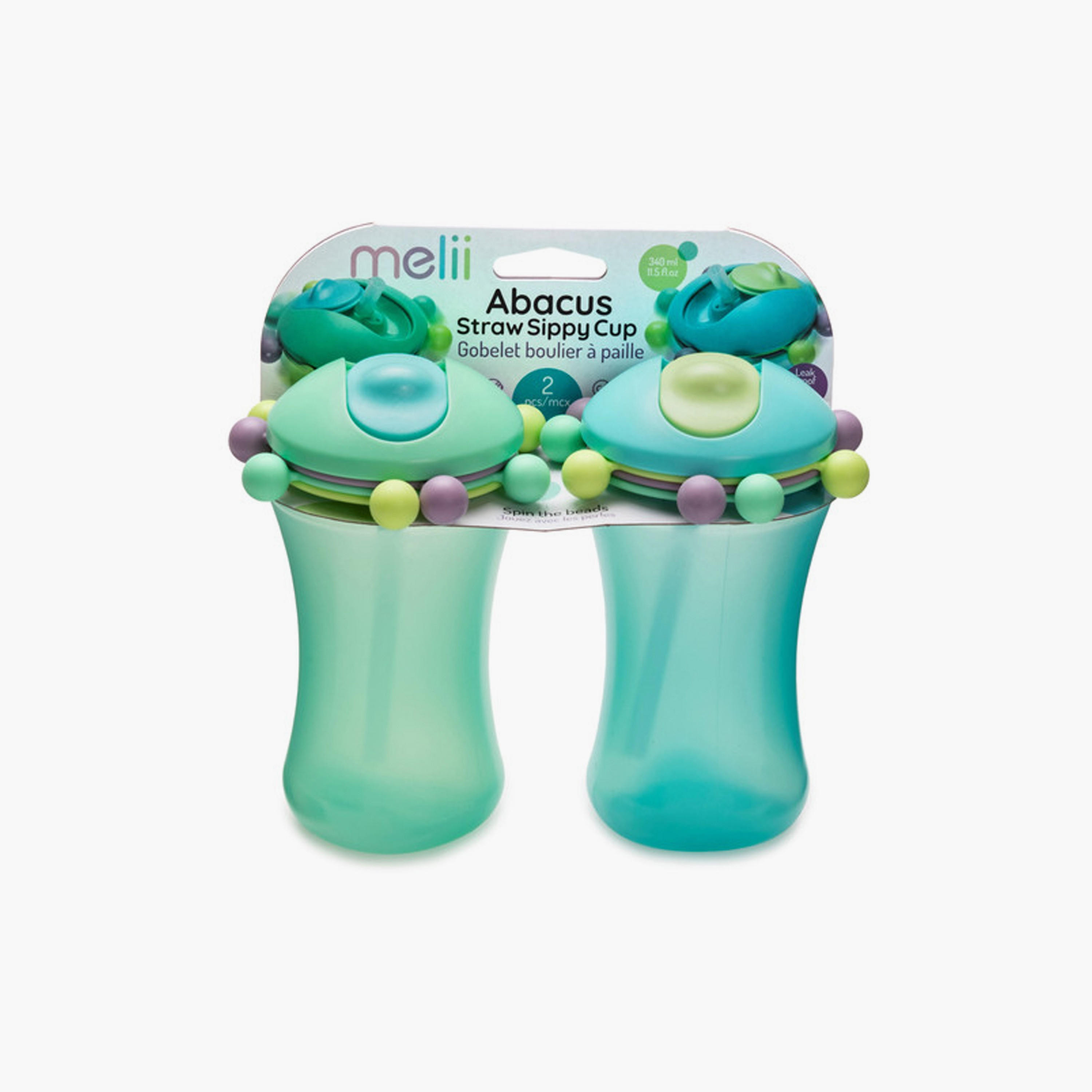 كوب شفط أباكوس قطعتين من ميلي - فيروزي وأخضر - 340 مل-baby-feeding-mealtimeessentials-image-6