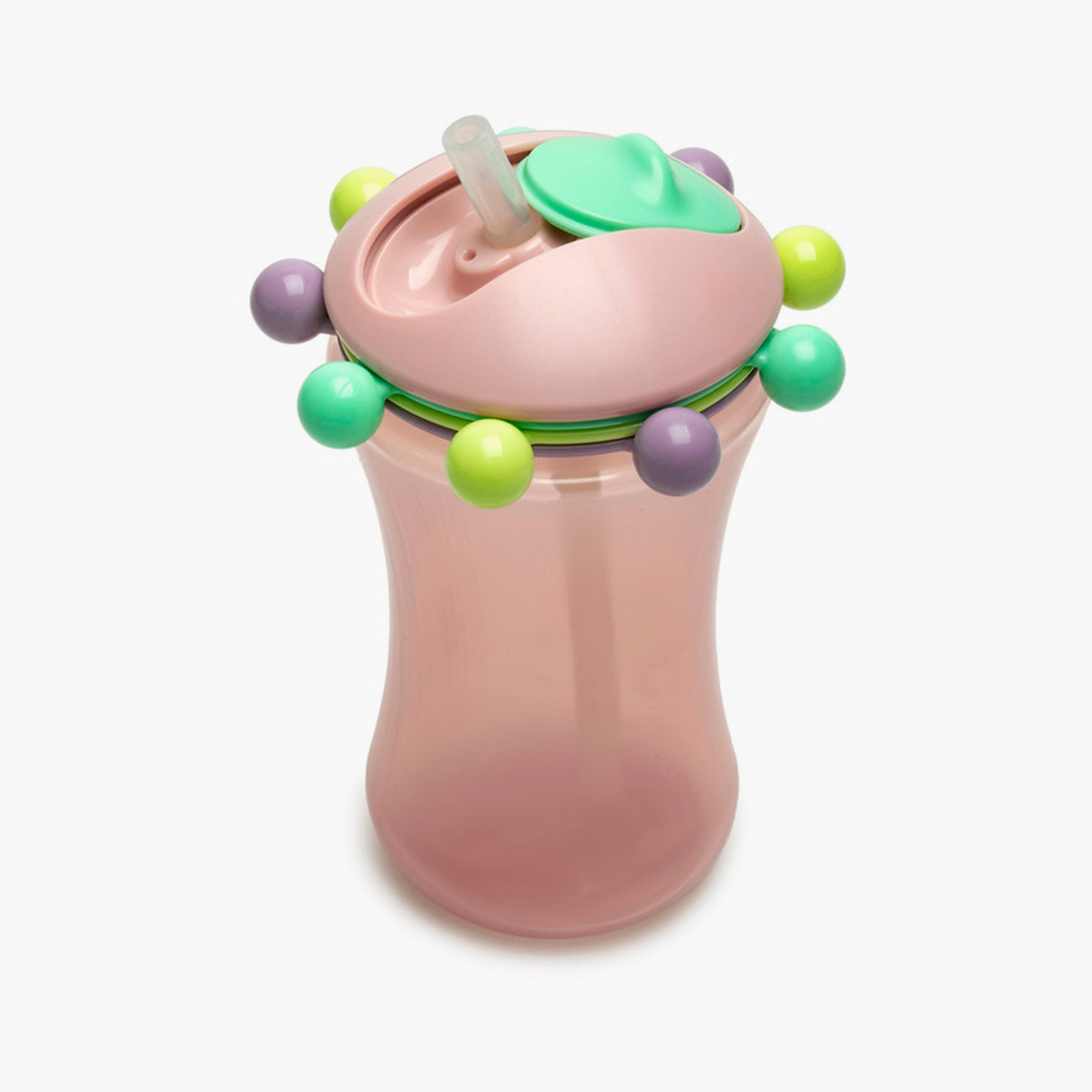 Melii 2-Piece Abacus Straw Sippy Cup - Green & Pink - 340 ml-baby-feeding-mealtimeessentials-image-2