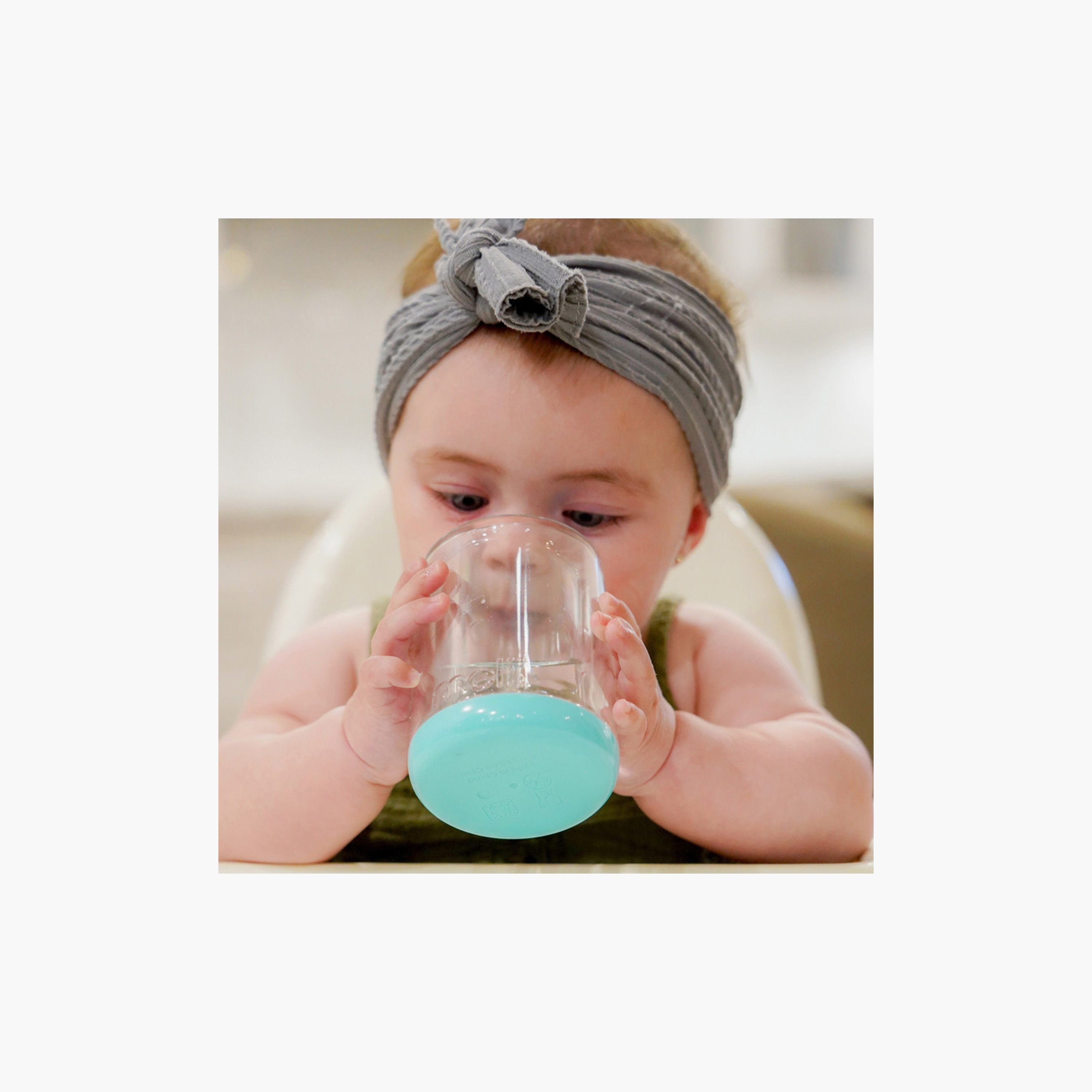 Melii 2-Piece Double Walled Bear Plastic Cup - Turquoise & Green - 145ml-baby-feeding-mealtimeessentials-image-4